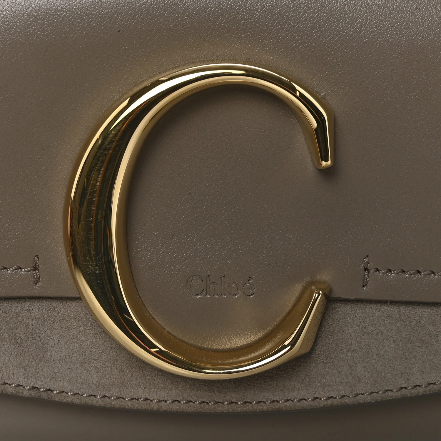 Calfskin Suede C Belt Bag Motty Grey - Image 11