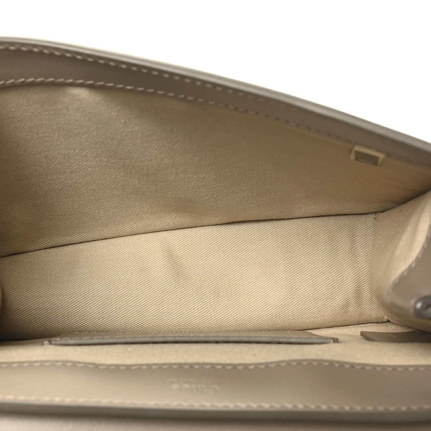 Calfskin Suede C Clutch With Chain Motty Grey - Image 5