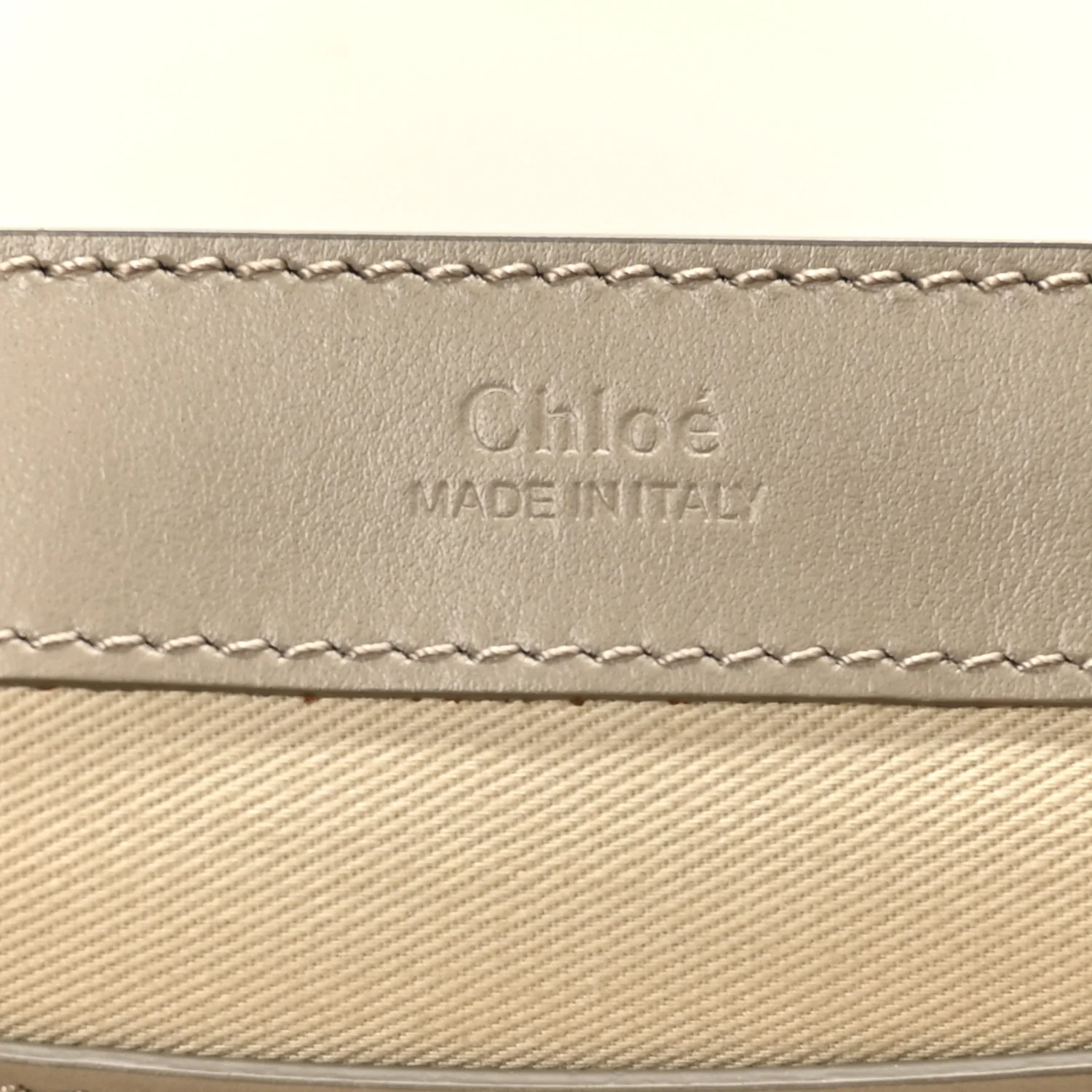 Calfskin Suede C Clutch With Chain Motty Grey - Image 6