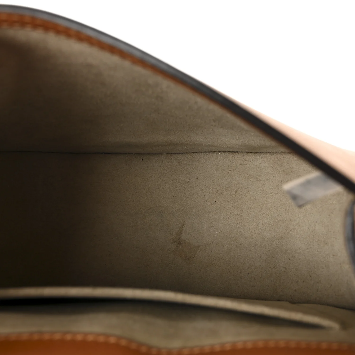 Calfskin Suede Medium Nile Bracelet Bag Caramel - Image 5