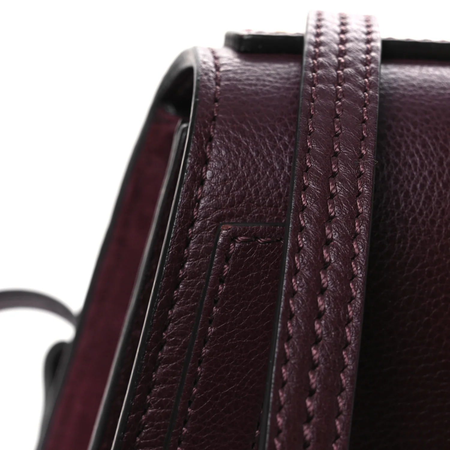 Calfskin Suede Medium Nile Bracelet Bag Sienna Red - Image 13