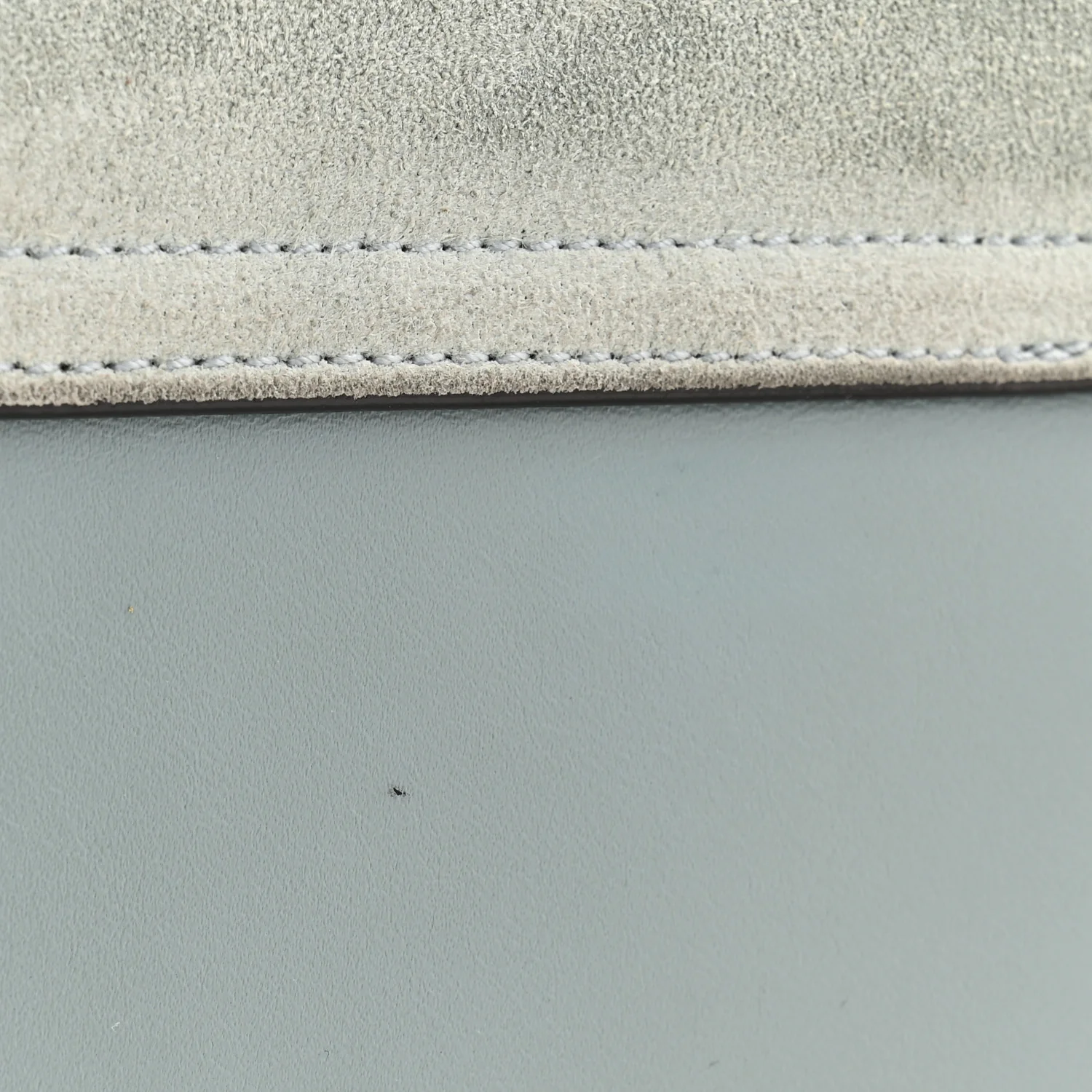 Calfskin Suede Mini Chain Faye Shoulder Bag Ash Blue - Image 11