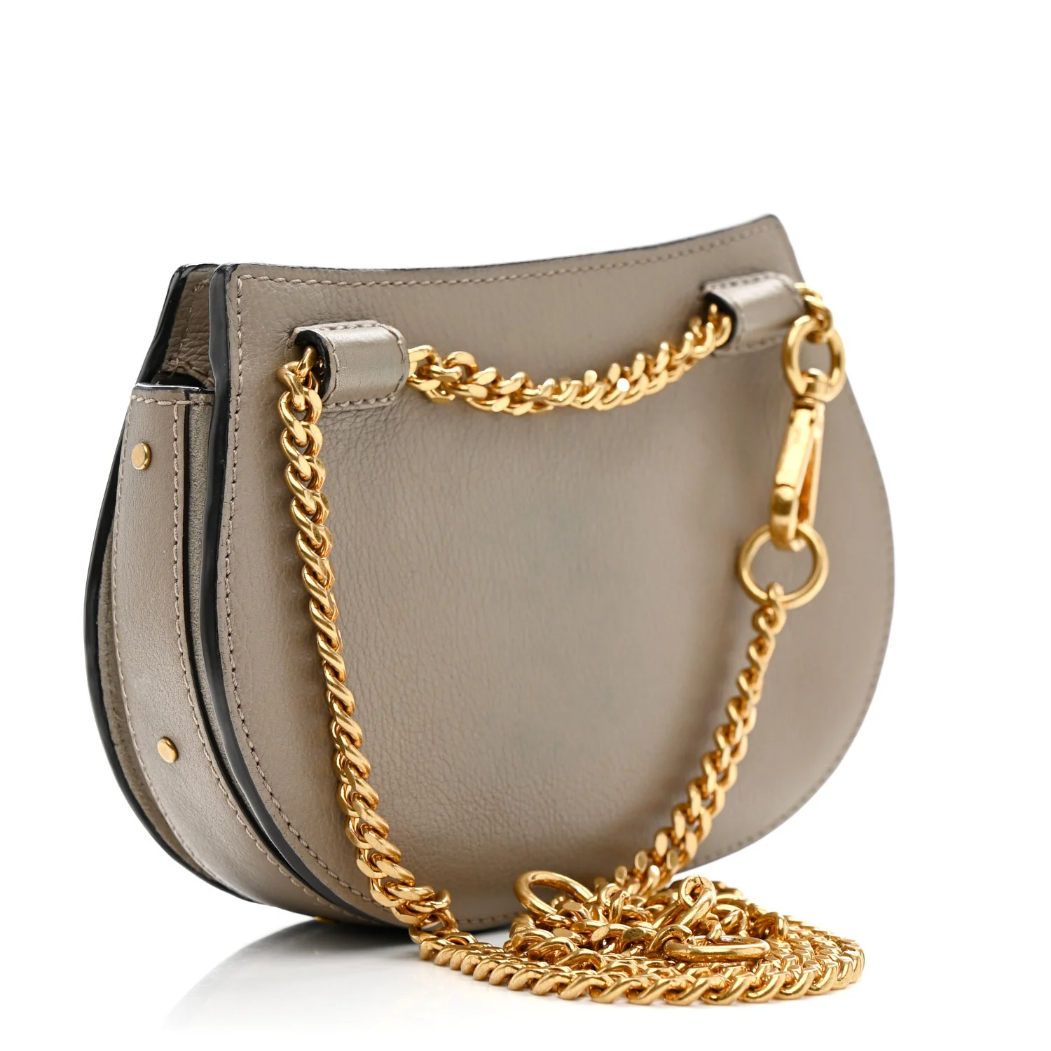 Calfskin Suede Mini Pixie Signature Belt Bag Motty Grey - Image 3