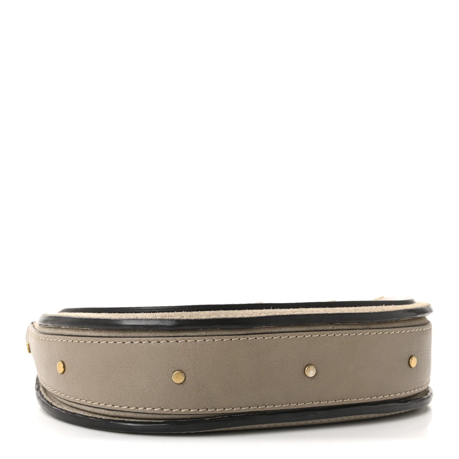 Calfskin Suede Mini Pixie Signature Belt Bag Motty Grey - Image 4