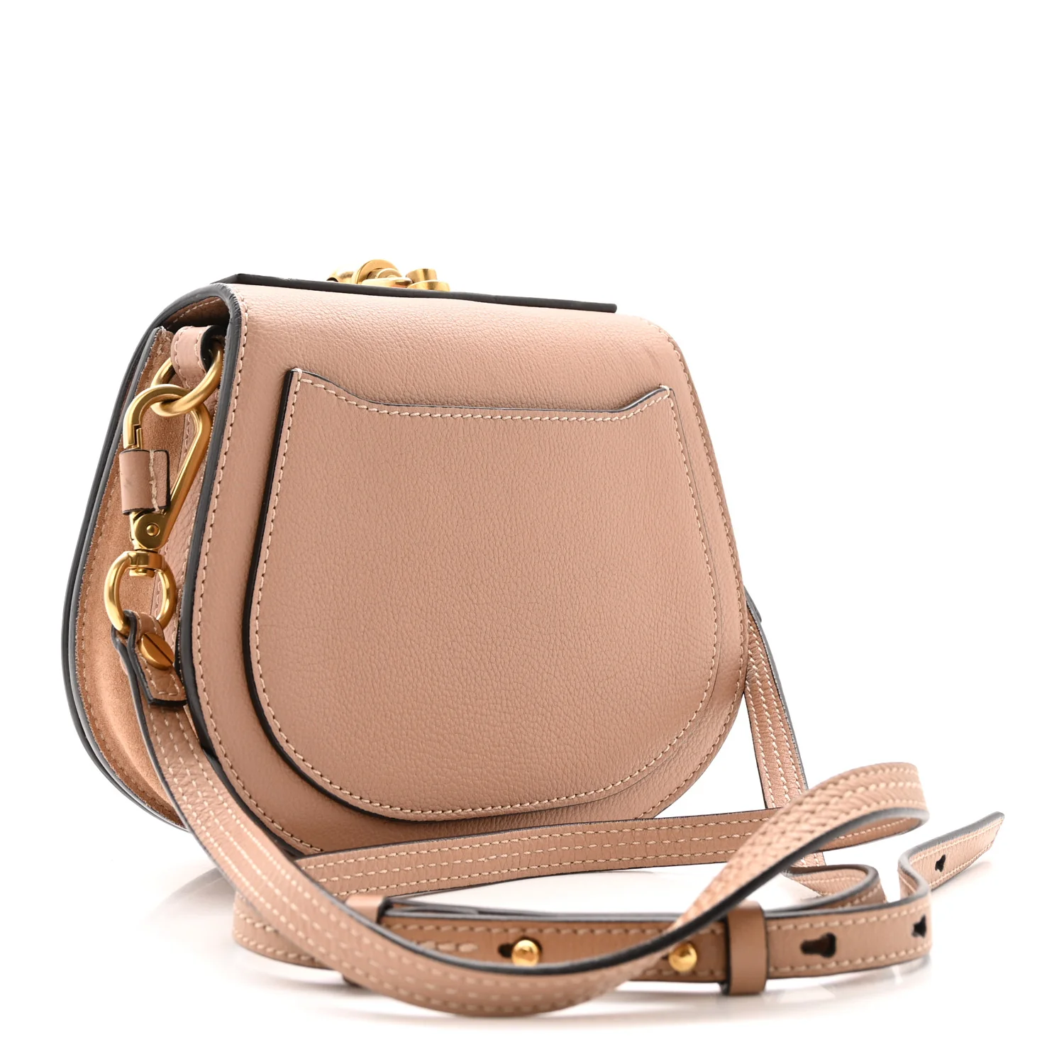Calfskin Suede Small Nile Bracelet Bag Biscotti Beige - Image 3