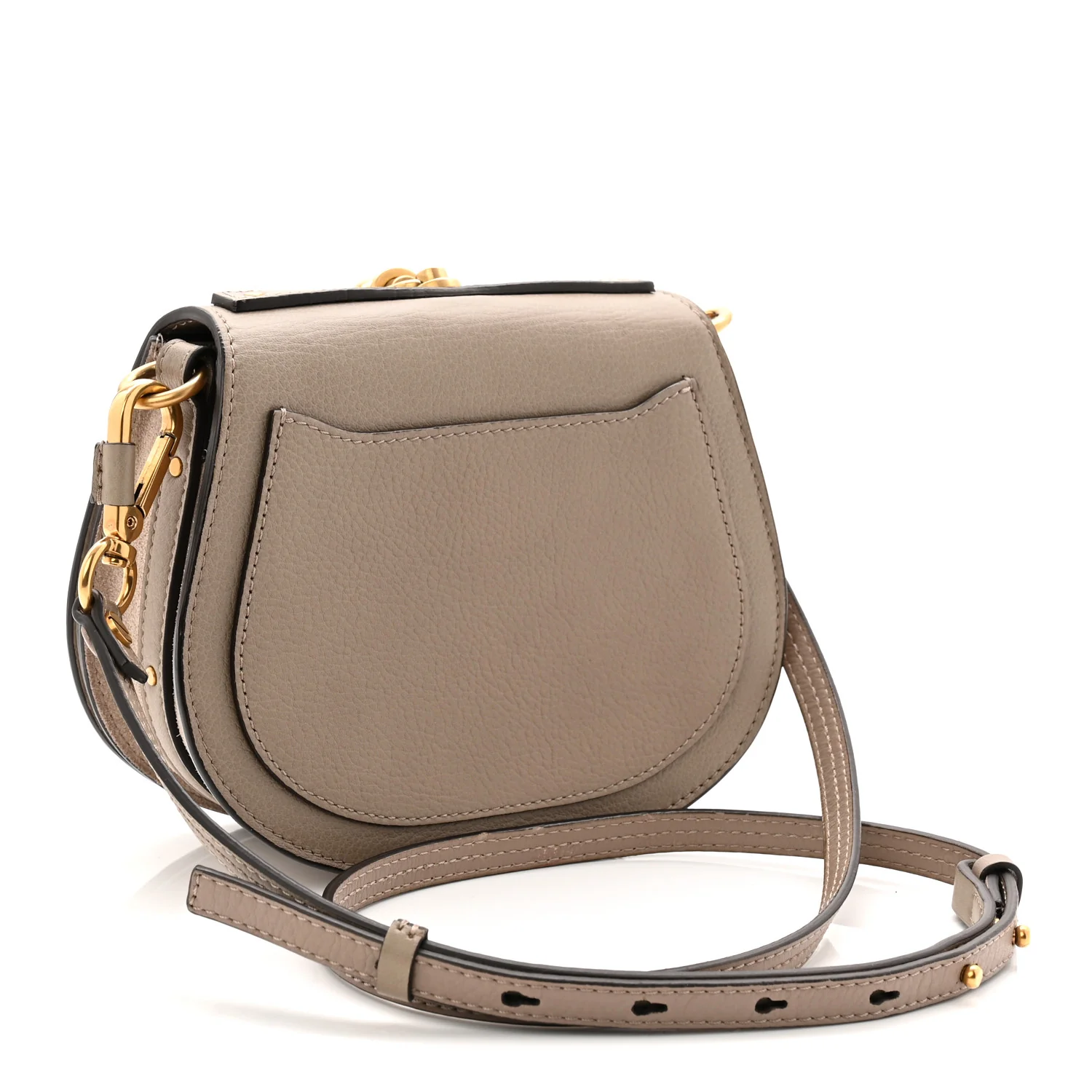 Calfskin Suede Small Nile Bracelet Bag Motty Grey - Image 3