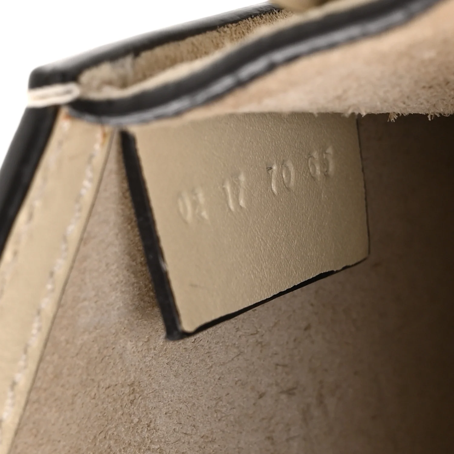 Calfskin Suede Small Nile Bracelet Bag Off White - Image 7
