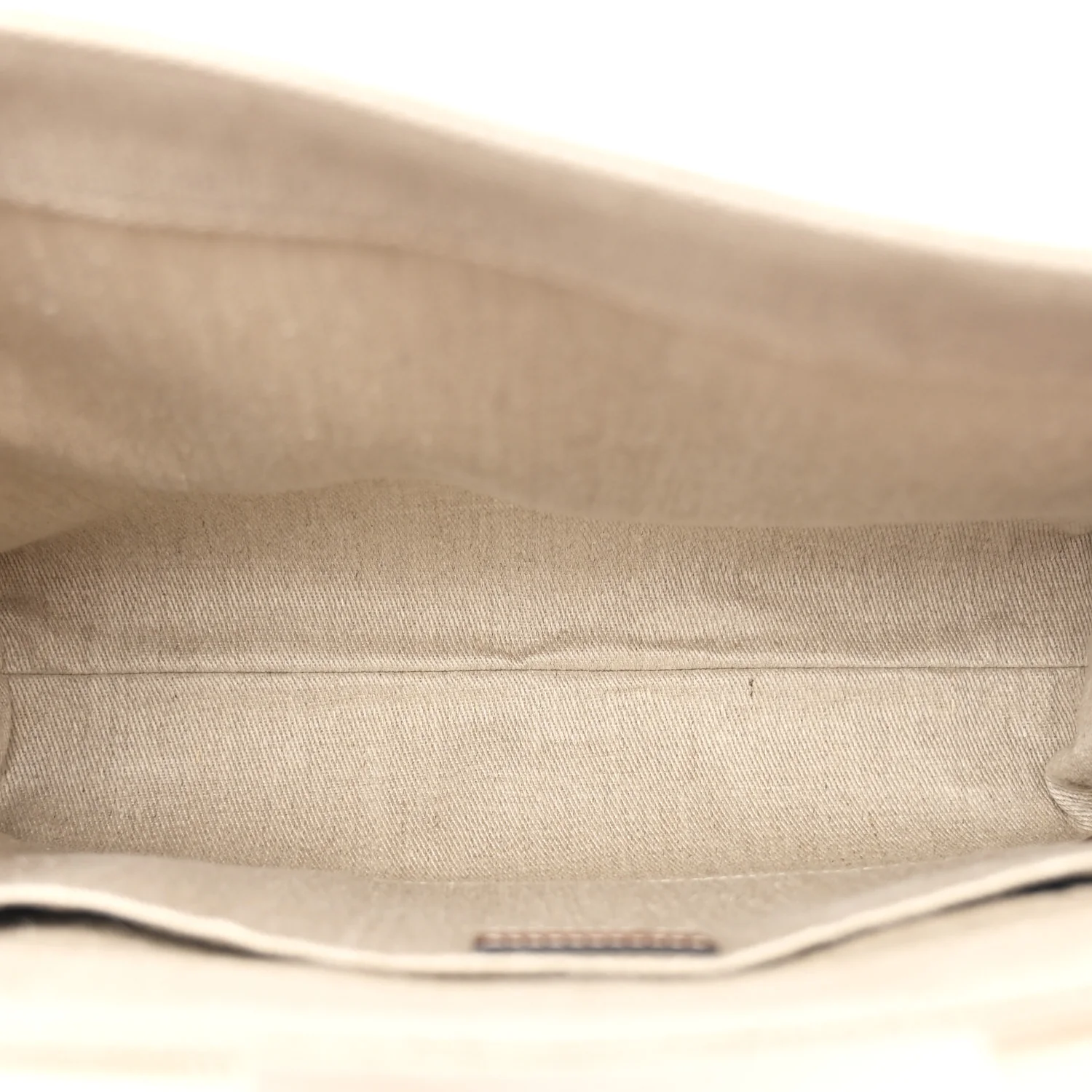 Cotton Calfskin Medium Woody Ribbon Tote White Brown - Image 5