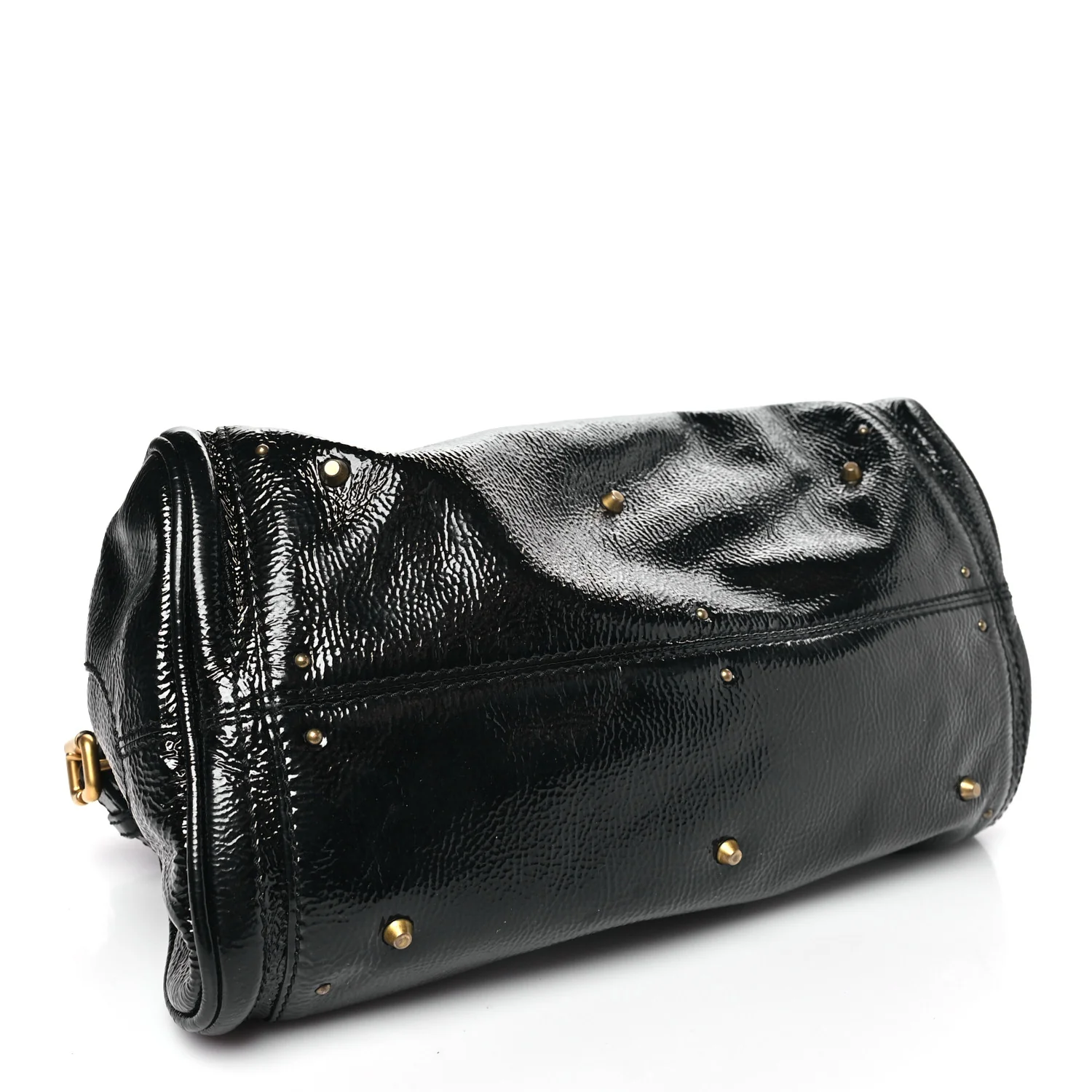 Crinkled Patent Medium Paddington Satchel Black - Image 4