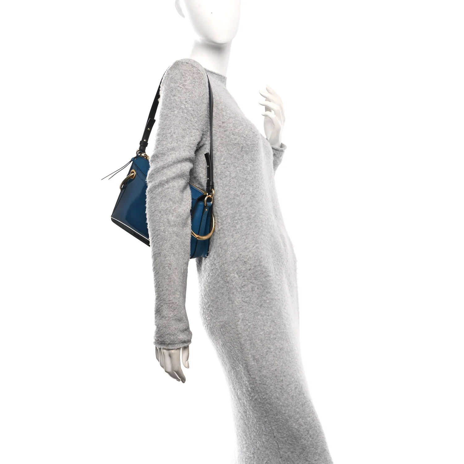 Glossy Lambskin Small Roy Bag Vinyl Blue - Image 2