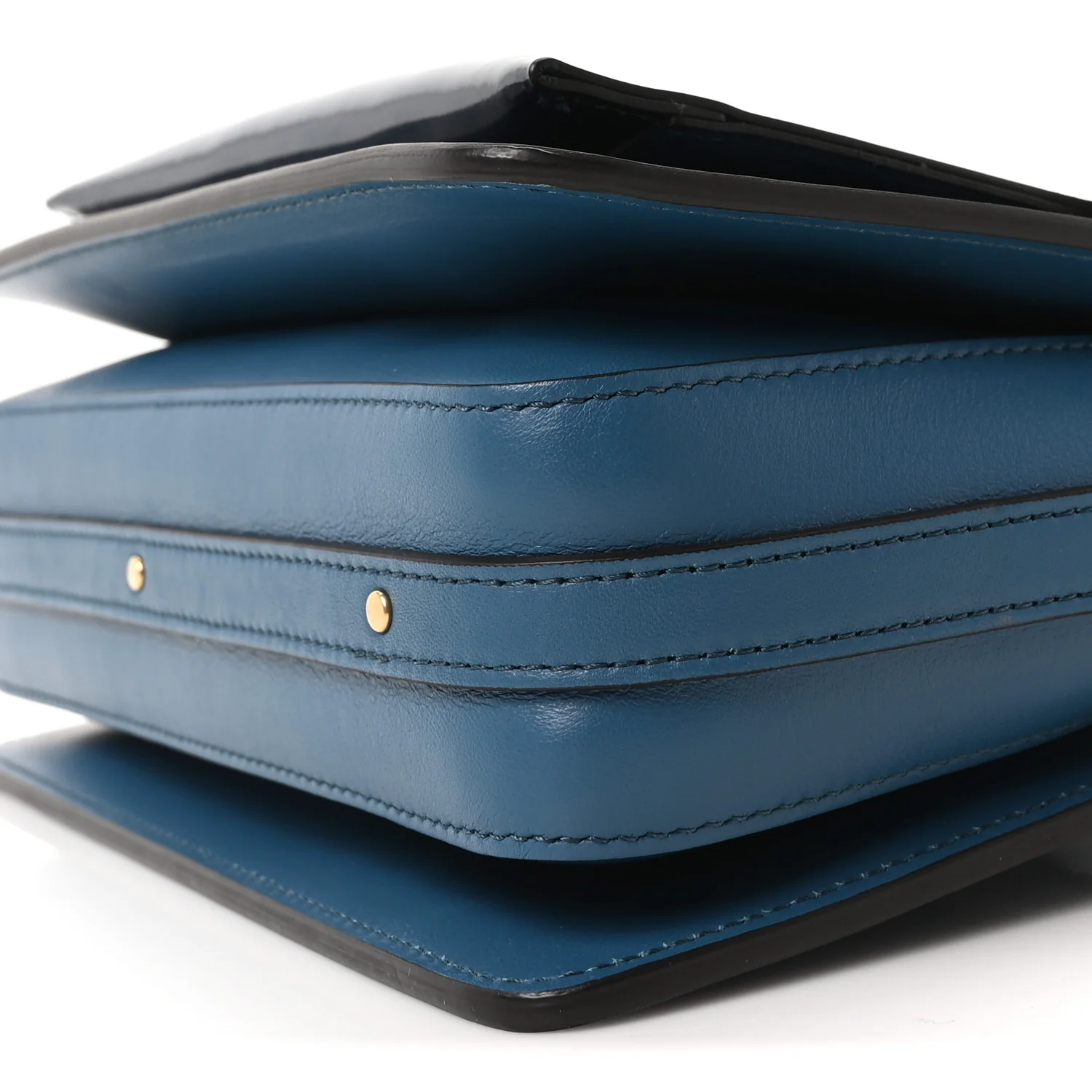 Glossy Lambskin Small Roy Bag Vinyl Blue - Image 9