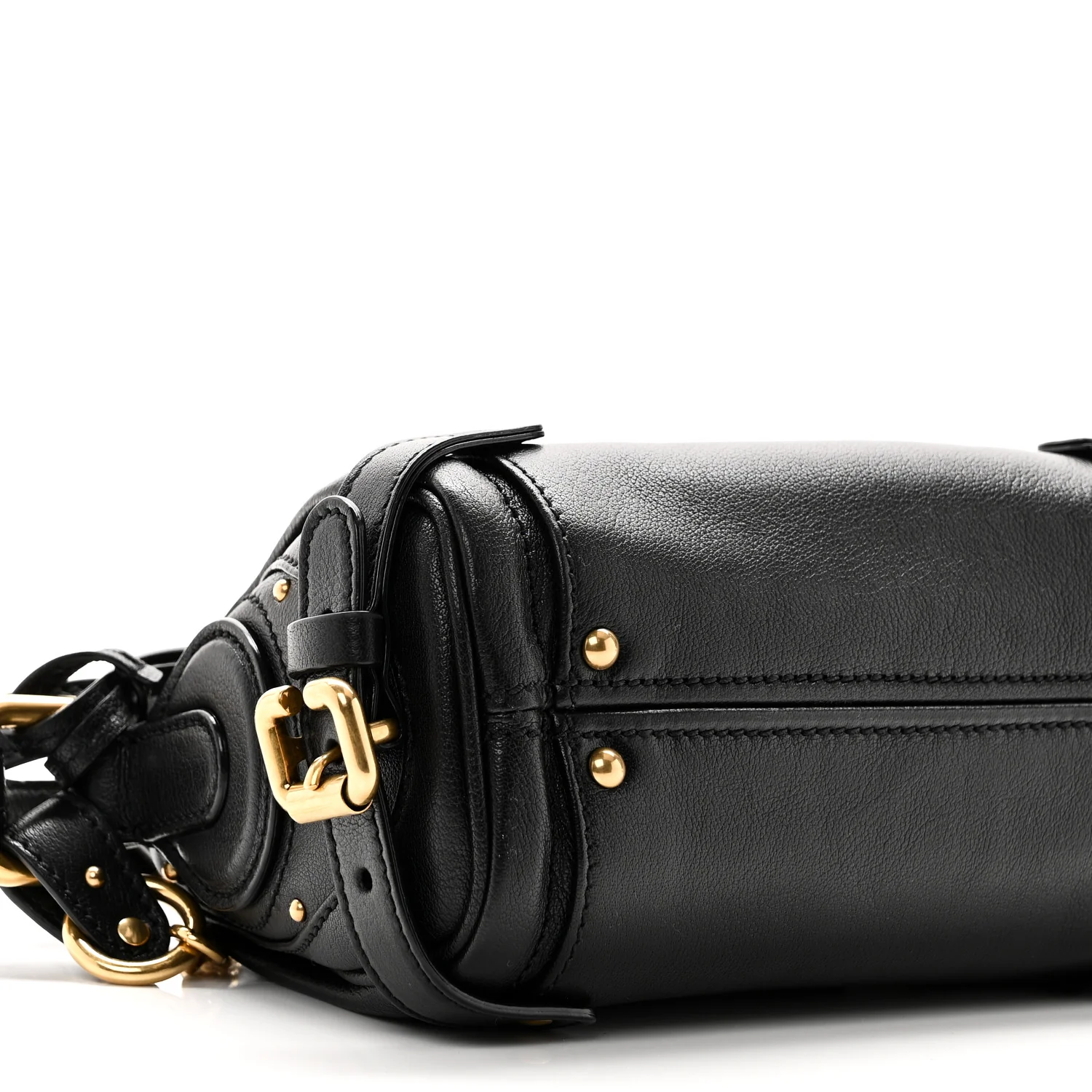 Grained Buffalo Small Paddington Chain Bag Black - Image 8