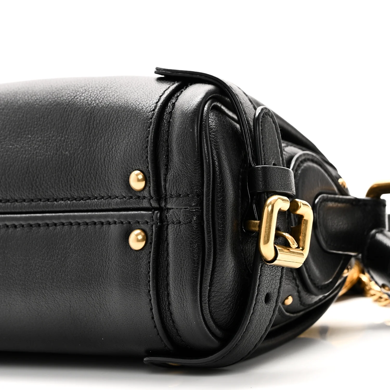 Grained Buffalo Small Paddington Chain Bag Black - Image 9