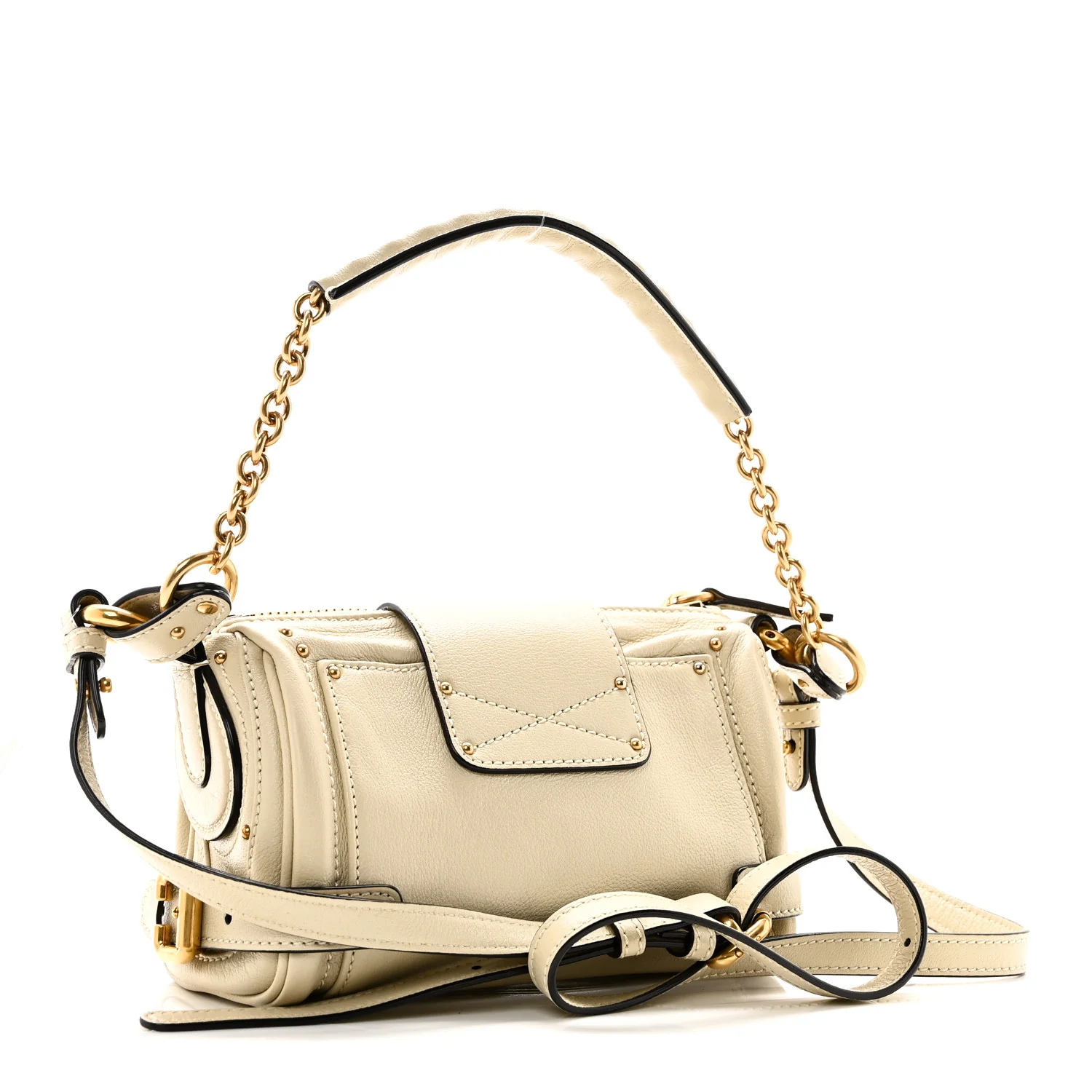 Grained Buffalo Small Paddington Chain Bag Cloudy Cream - Image 3