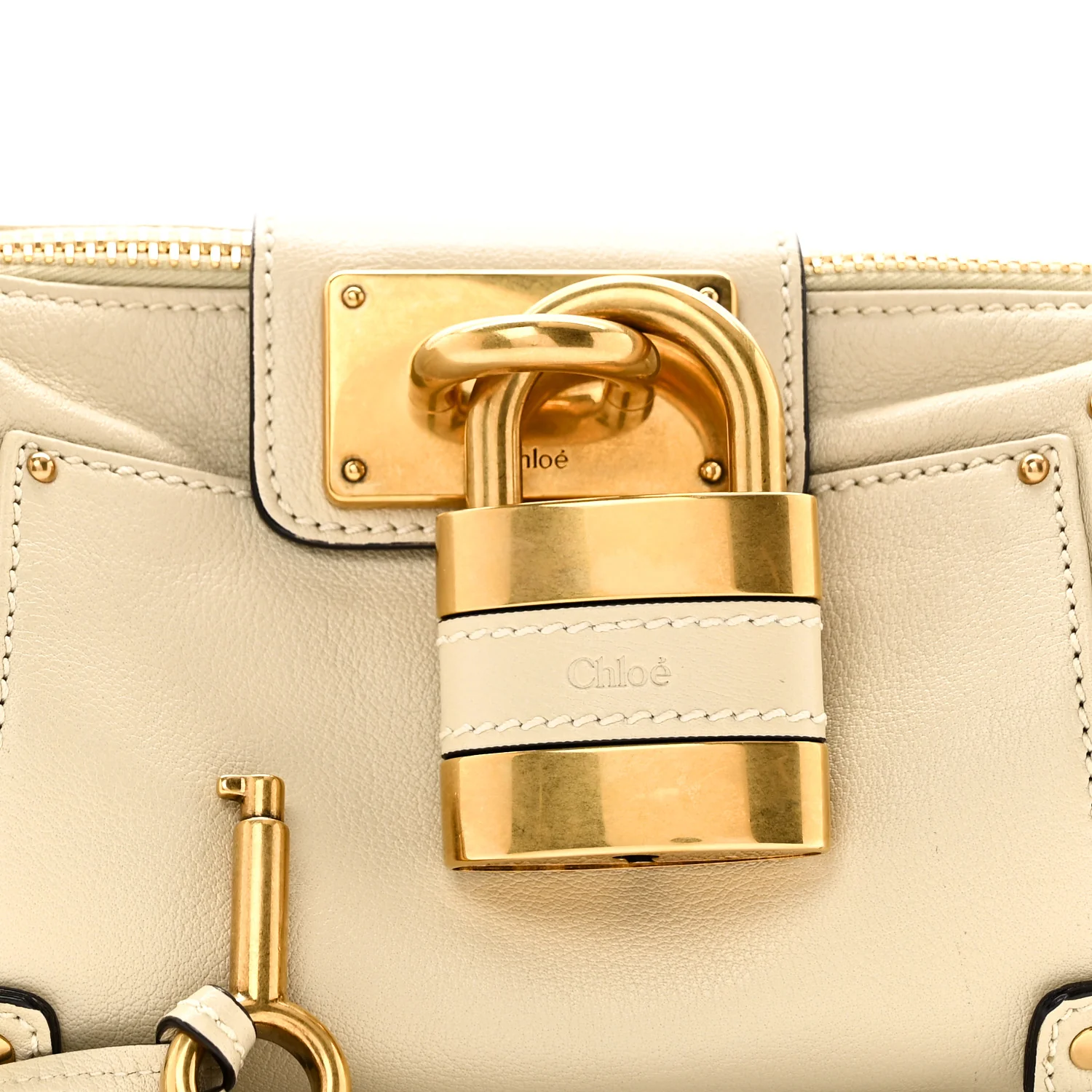 Grained Buffalo Small Paddington Chain Bag Cloudy Cream - Image 7