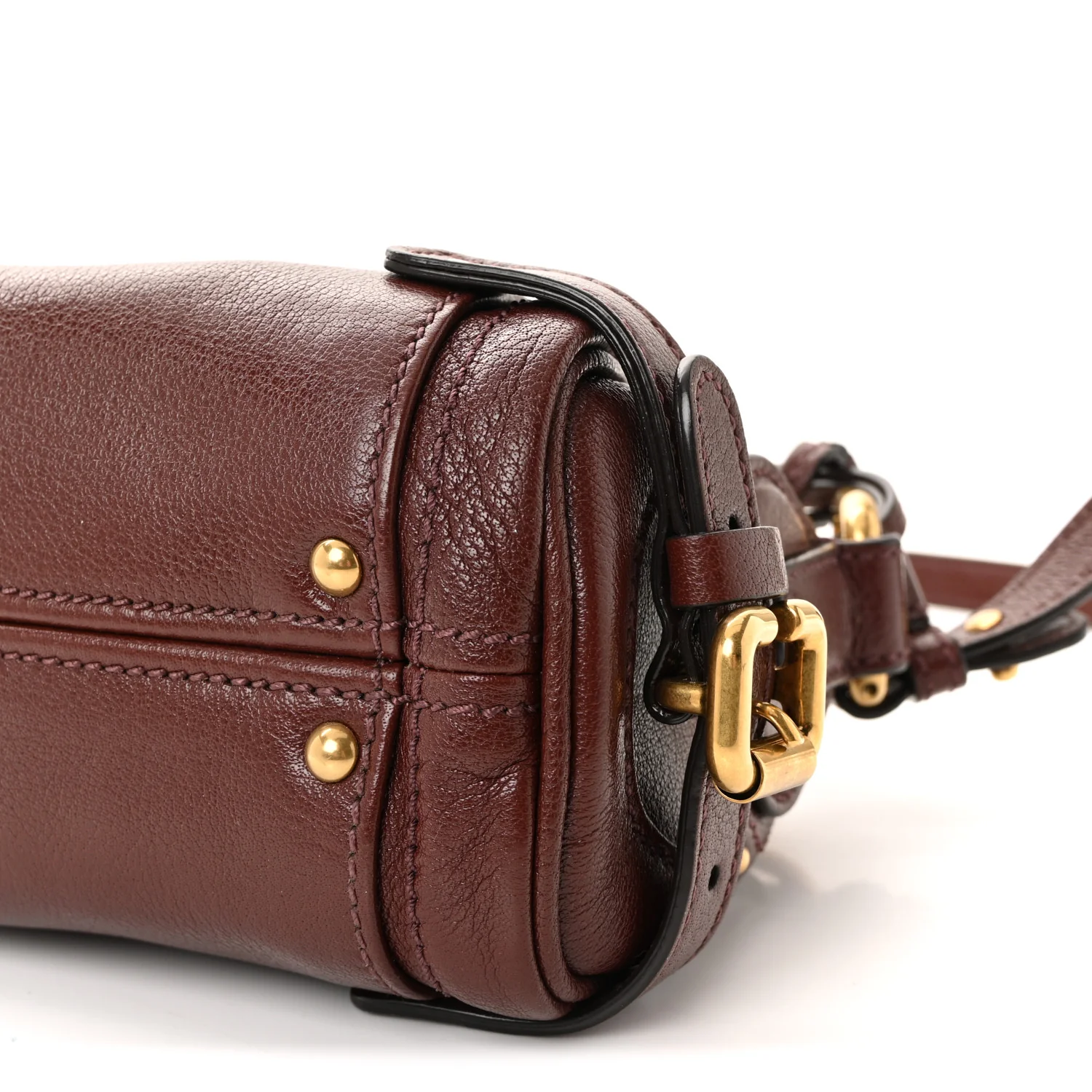 Grained Buffalo Small Paddington Chain Bag Crafty Brown - Image 10