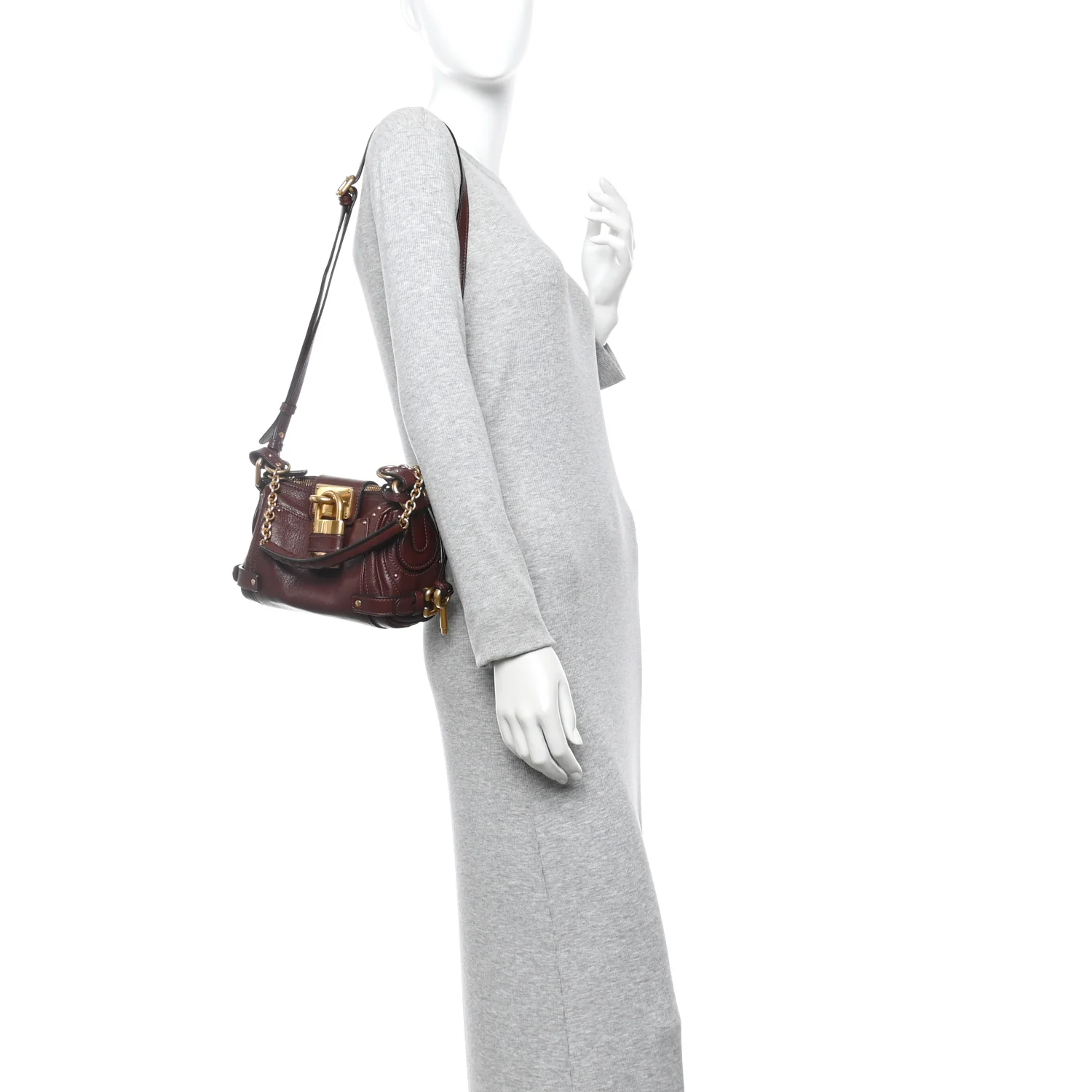 Grained Buffalo Small Paddington Chain Bag Crafty Brown - Image 2