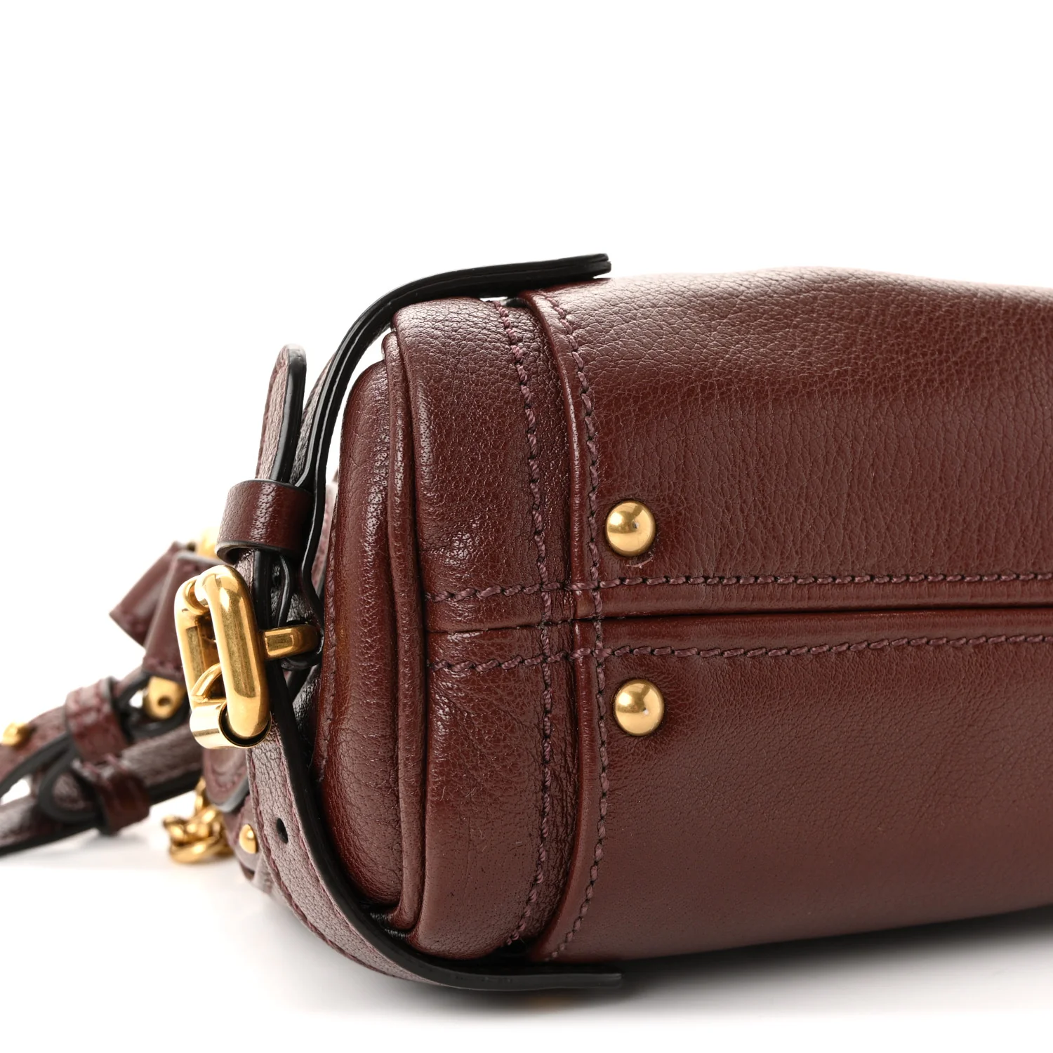Grained Buffalo Small Paddington Chain Bag Crafty Brown - Image 9