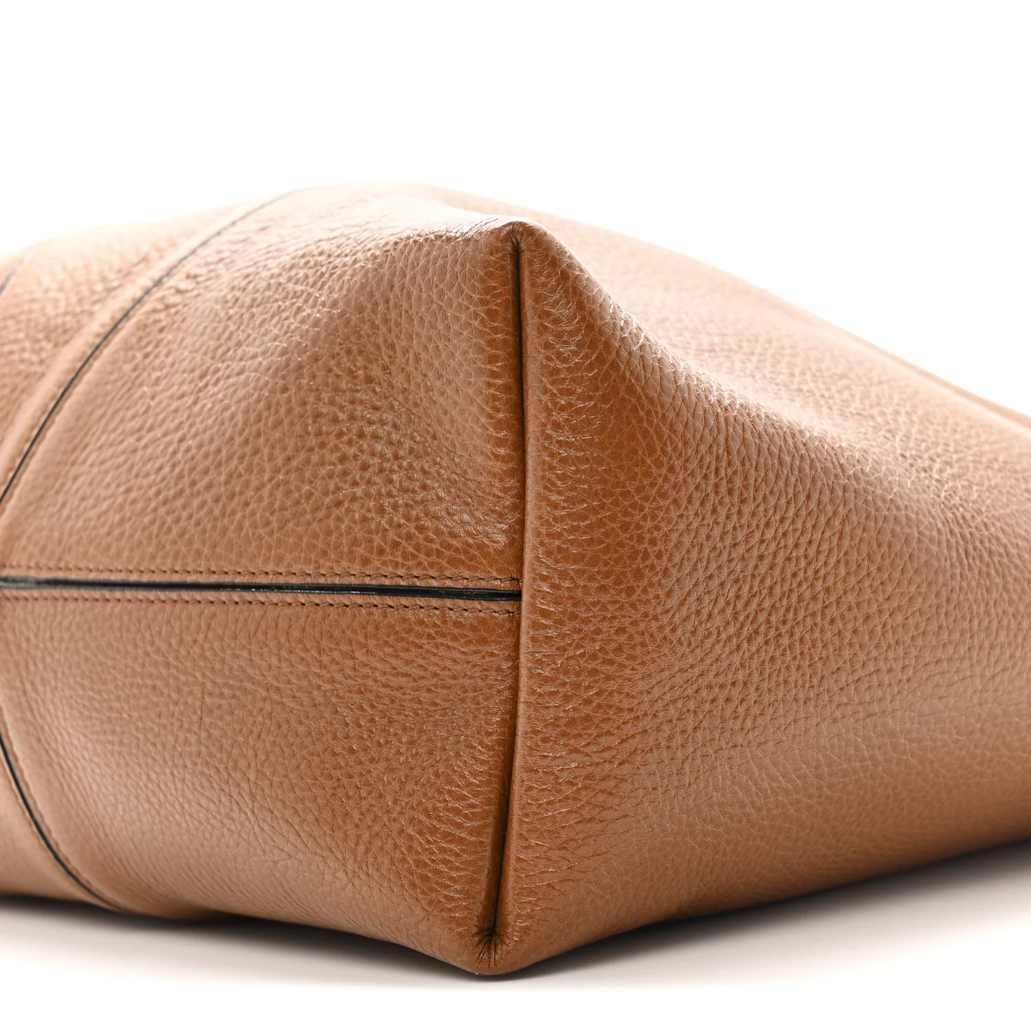 Grained Calfskin Large Spin Tote Clay Brown - Image 10