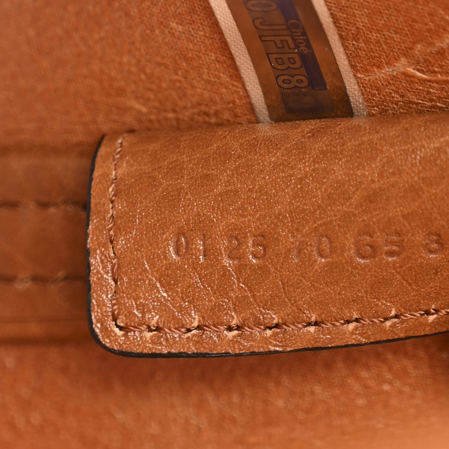 Grained Calfskin Large Spin Tote Clay Brown - Image 7