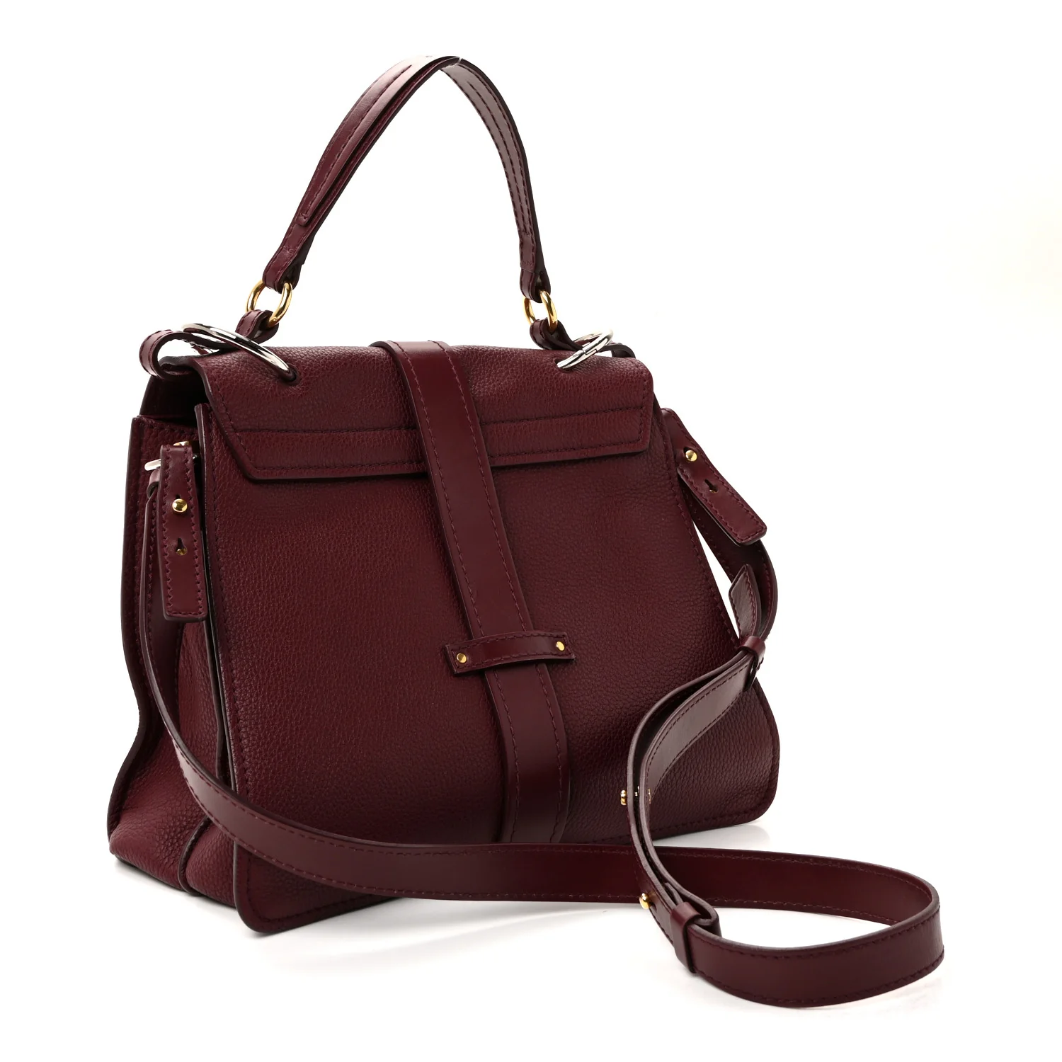 Grained Calfskin Medium Aby Day Shoulder Bag Red - Image 3
