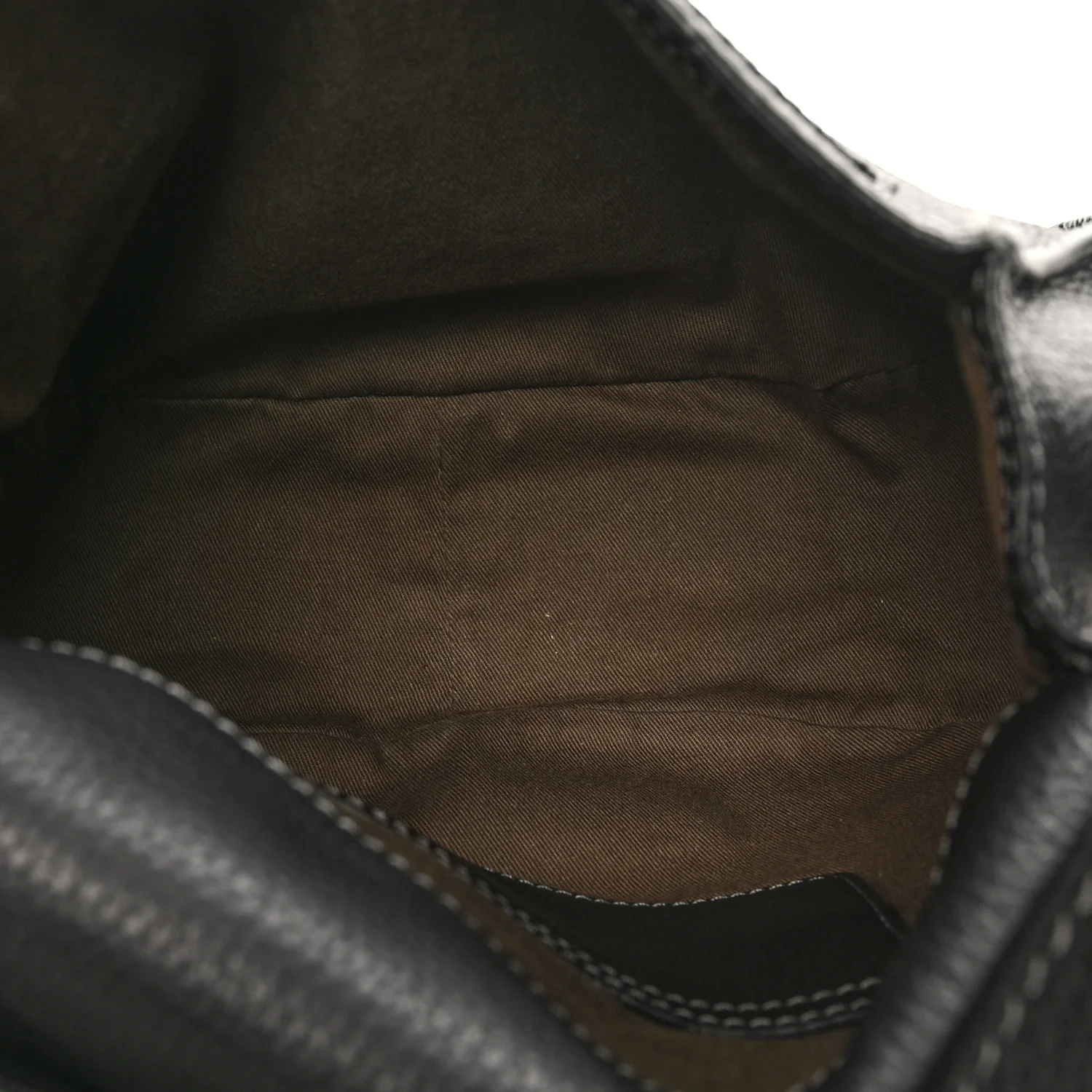 Grained Calfskin Medium Marcie Saddle Bag Black - Image 5