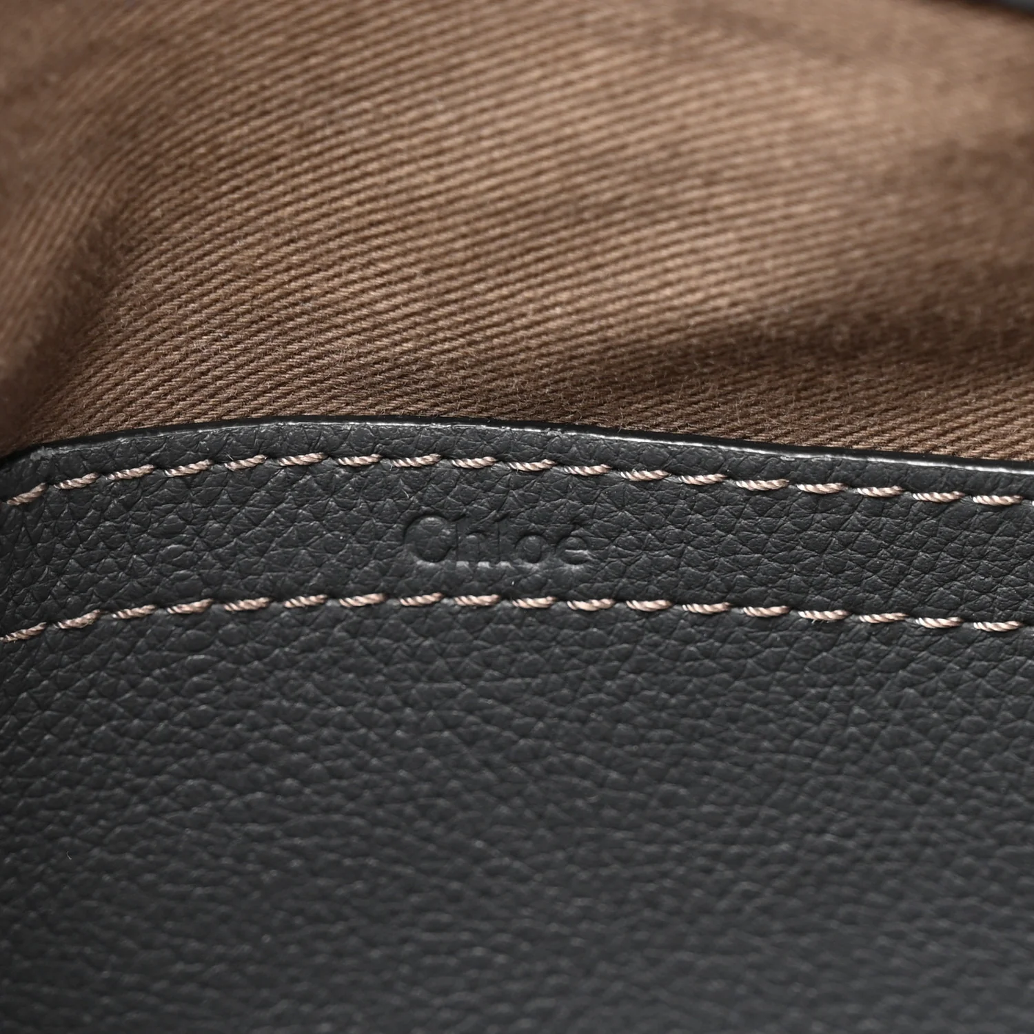 Grained Calfskin Medium Marcie Saddle Bag Iron Grey - Image 6