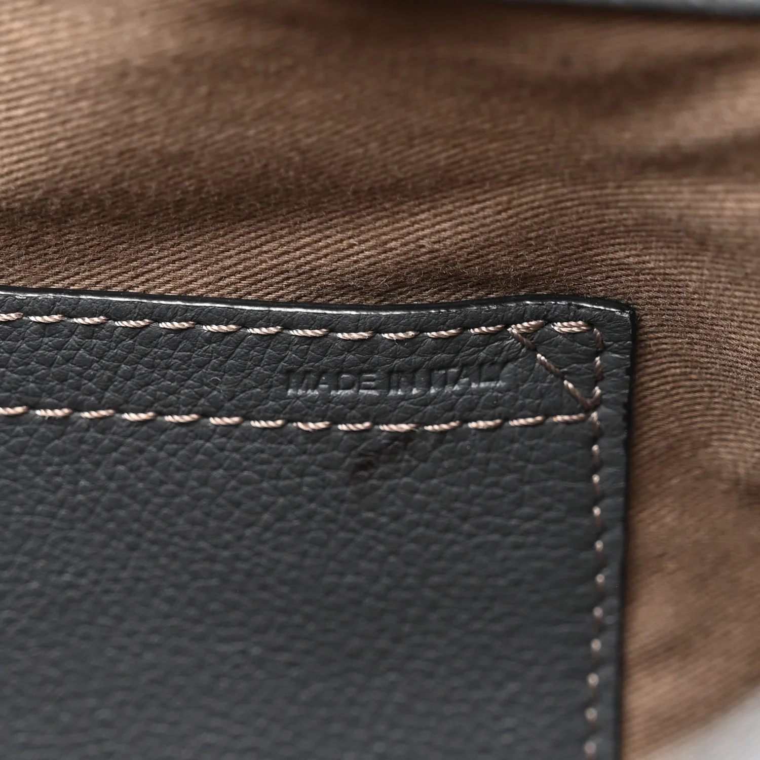 Grained Calfskin Medium Marcie Saddle Bag Iron Grey - Image 7