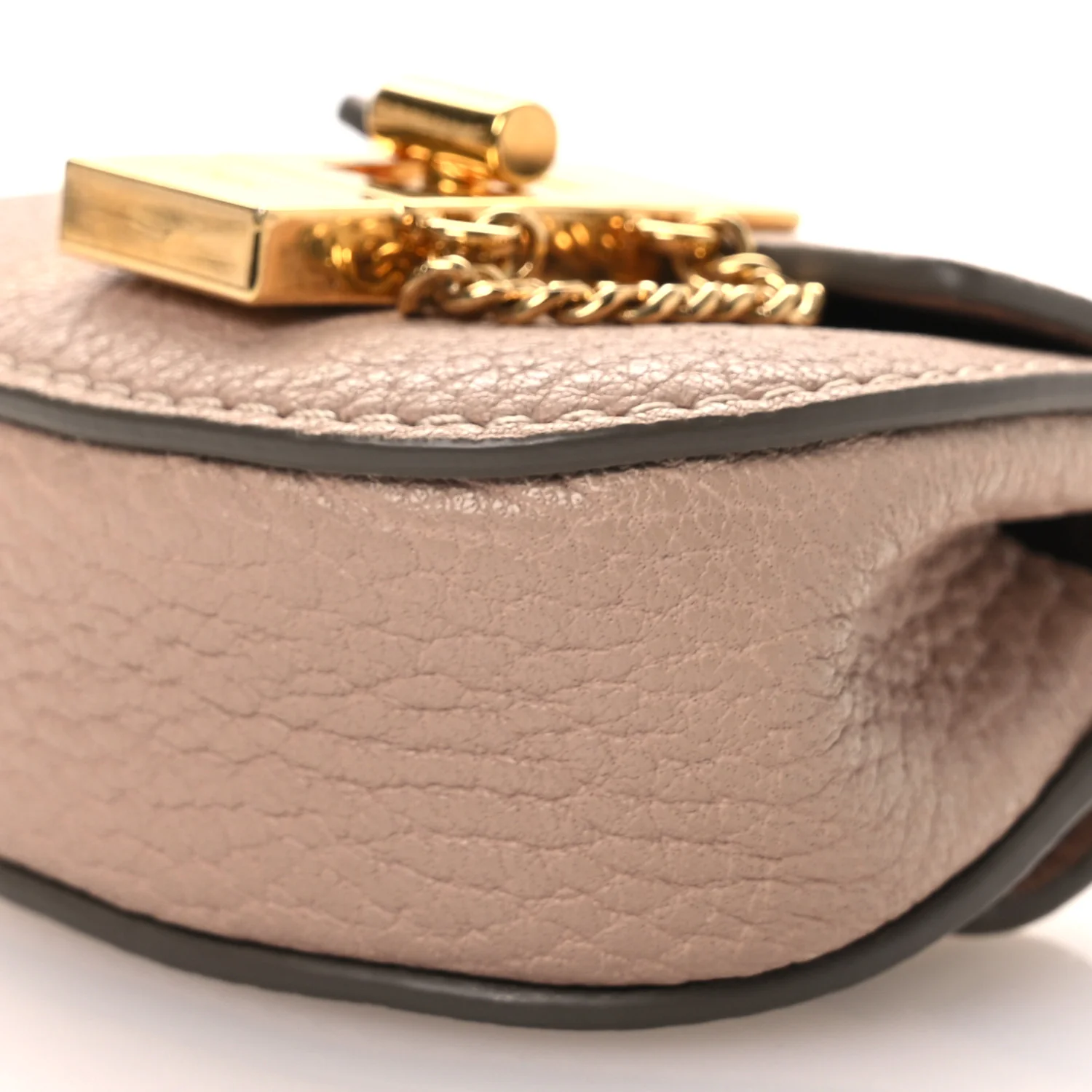 Grained Calfskin Mini Drew Belt Bag Cement Pink - Image 10