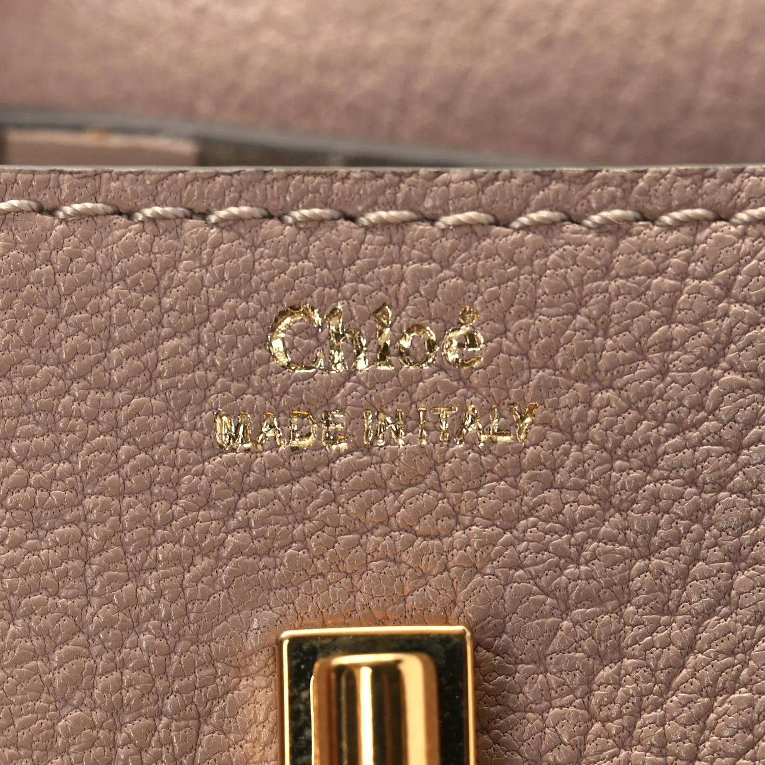 Grained Calfskin Mini Drew Belt Bag Cement Pink - Image 6