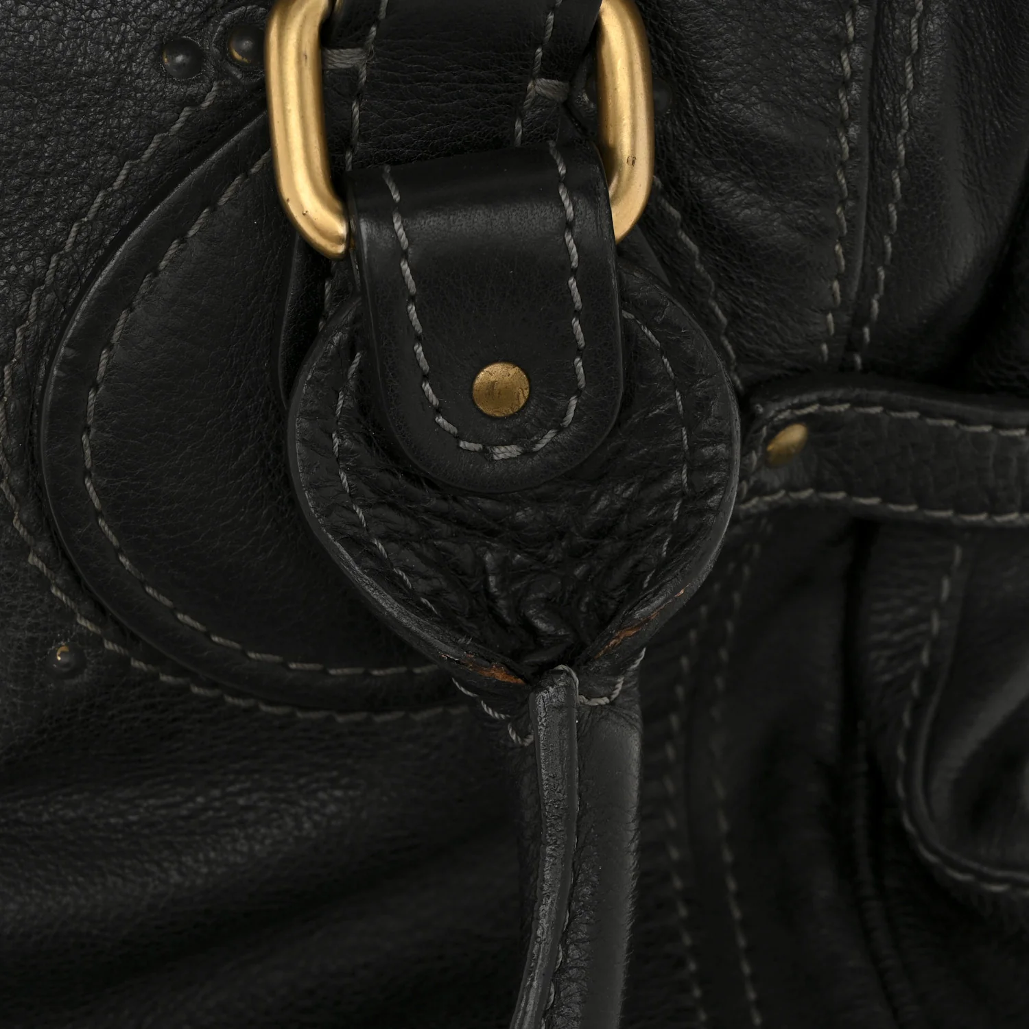 Grained Calfskin Paddington Tote Black - Image 13