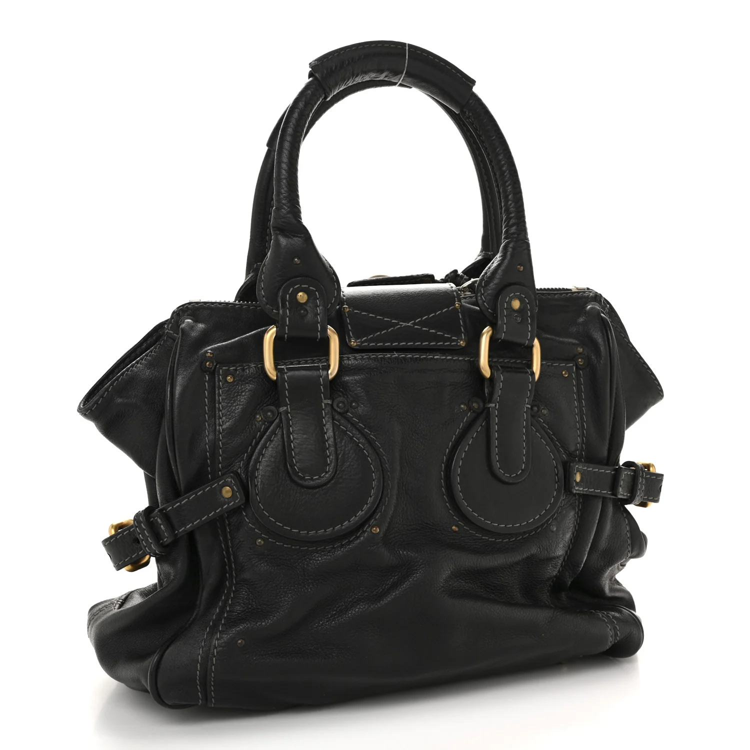 Grained Calfskin Paddington Tote Black - Image 3