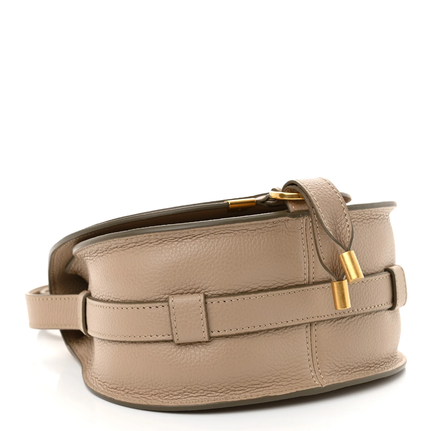 Grained Calfskin Small Marcie Saddle Bag  Boyish Brown - Image 4