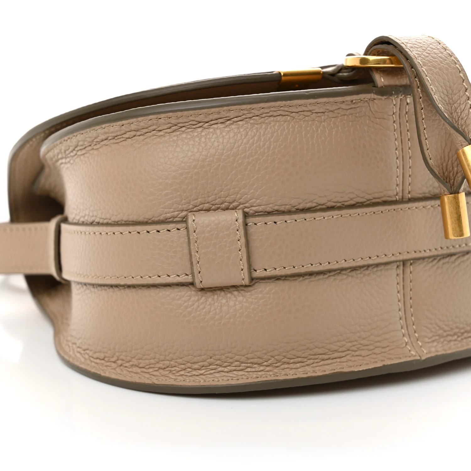 Grained Calfskin Small Marcie Saddle Bag  Boyish Brown - Image 8