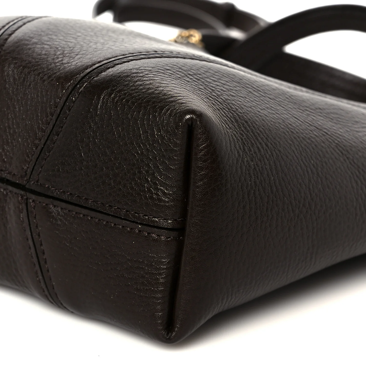 Grained Calfskin Small Spin Tote Kohl Brown - Image 12
