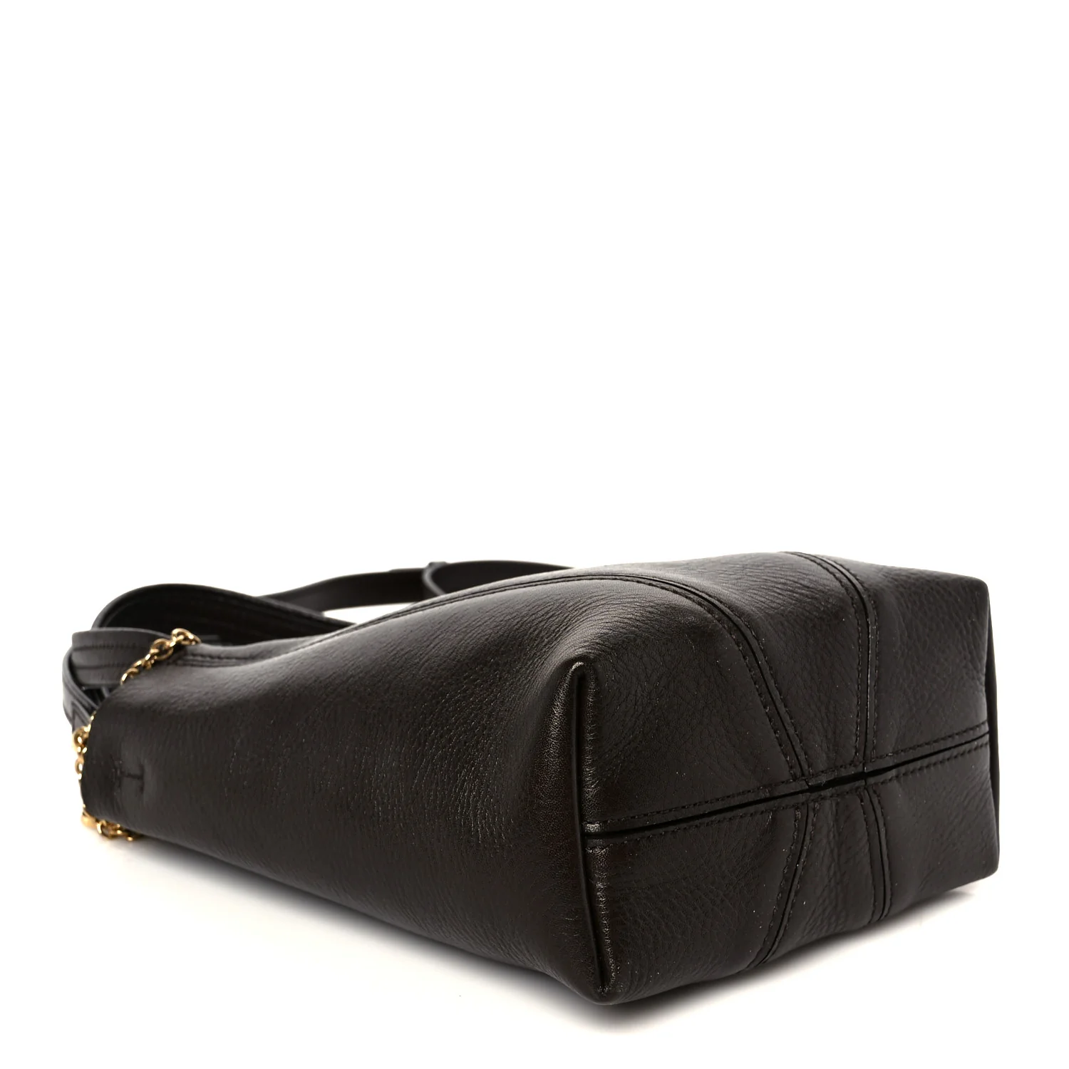 Grained Calfskin Small Spin Tote Kohl Brown - Image 4