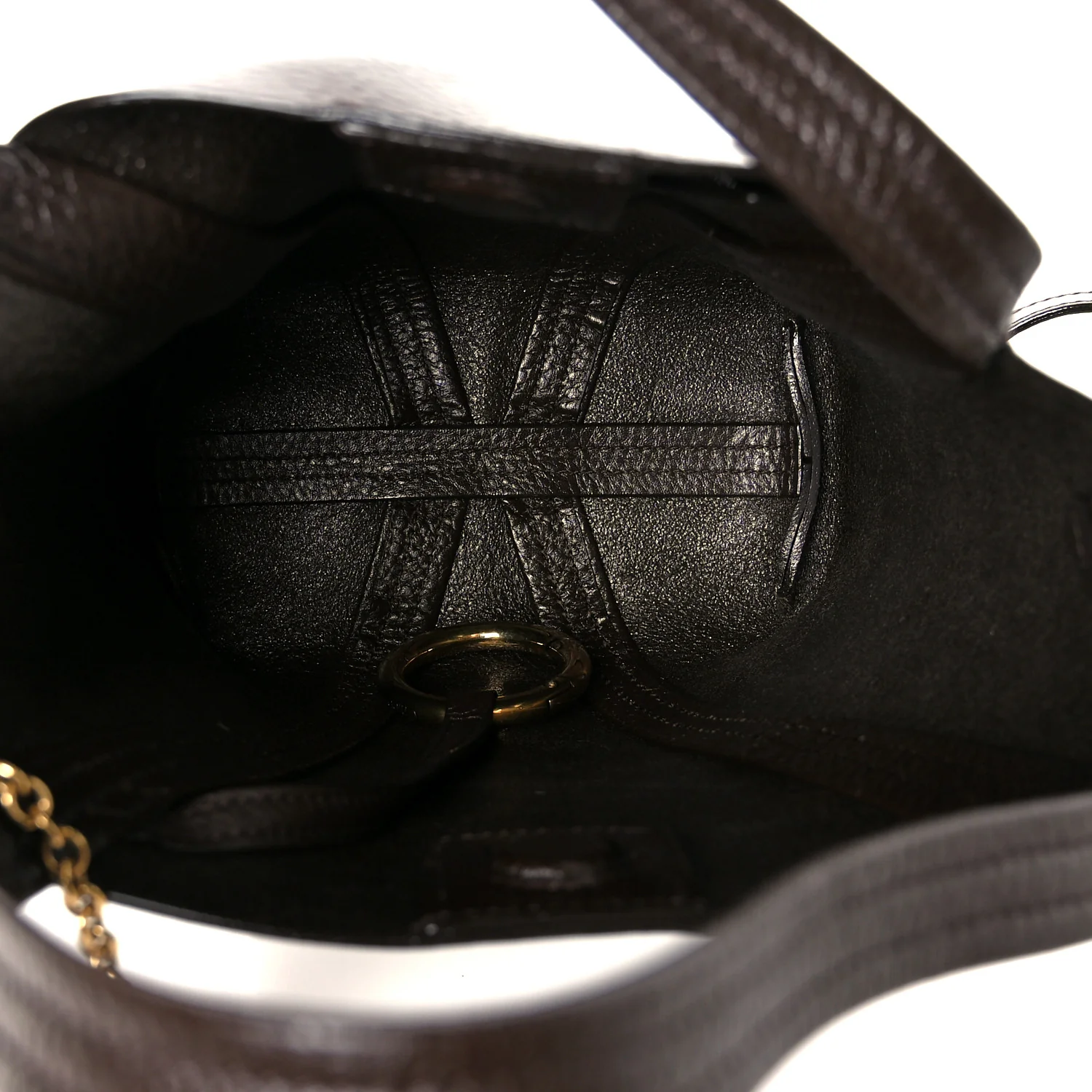 Grained Calfskin Small Spin Tote Kohl Brown - Image 5