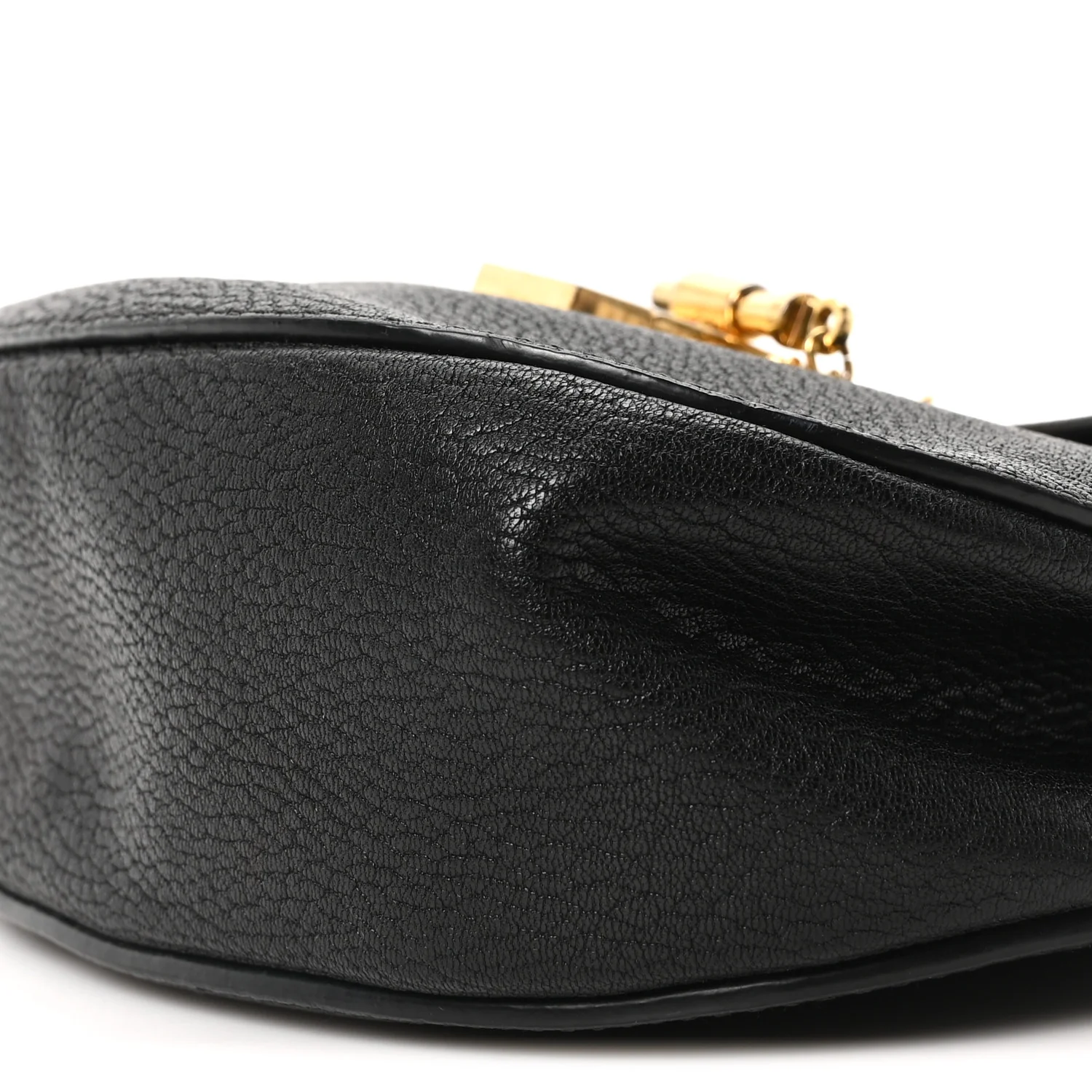 Grained Lambskin Drew Shoulder Bag Black - Image 10