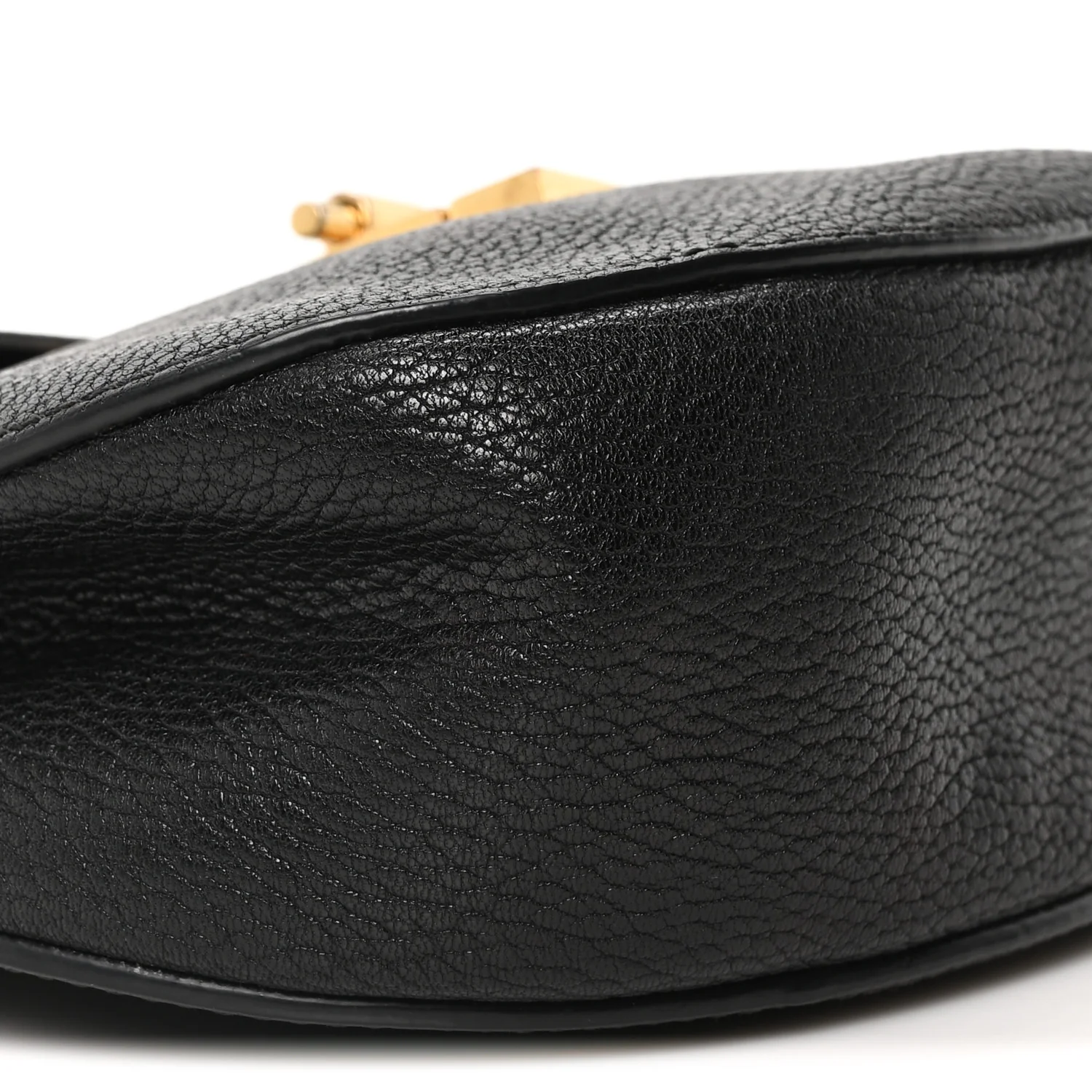 Grained Lambskin Drew Shoulder Bag Black - Image 9