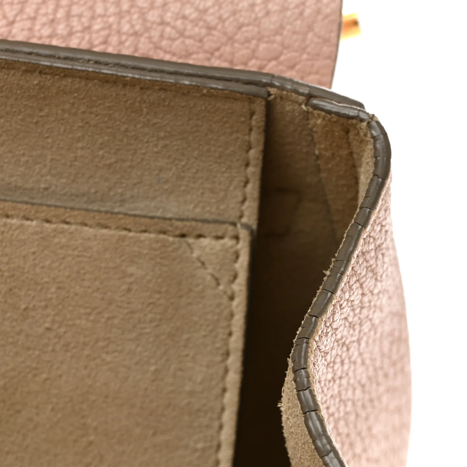 Grained Lambskin Drew Shoulder Bag Cement Pink - Image 11