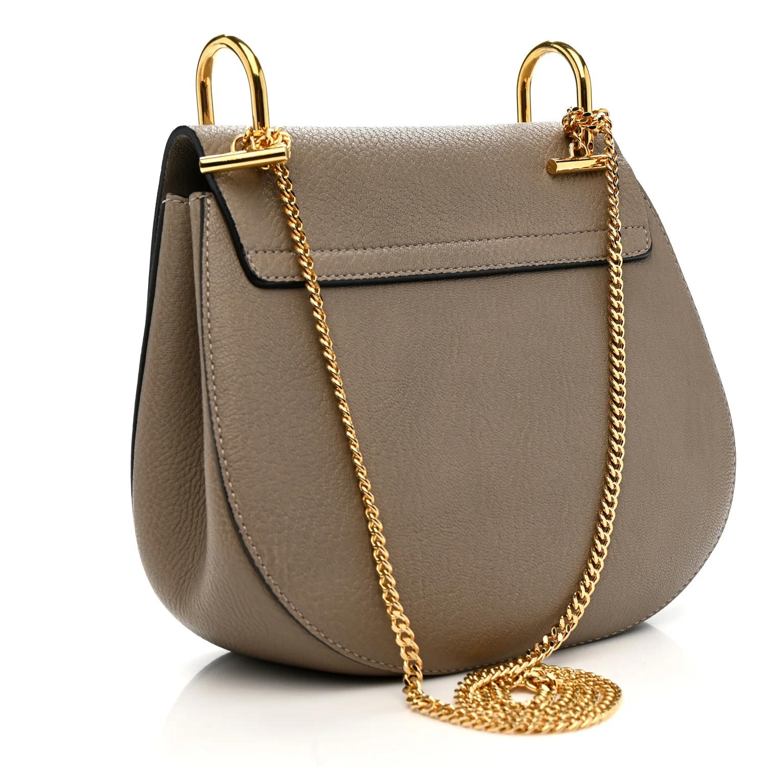 Grained Lambskin Drew Shoulder Bag Motty Grey - Image 3