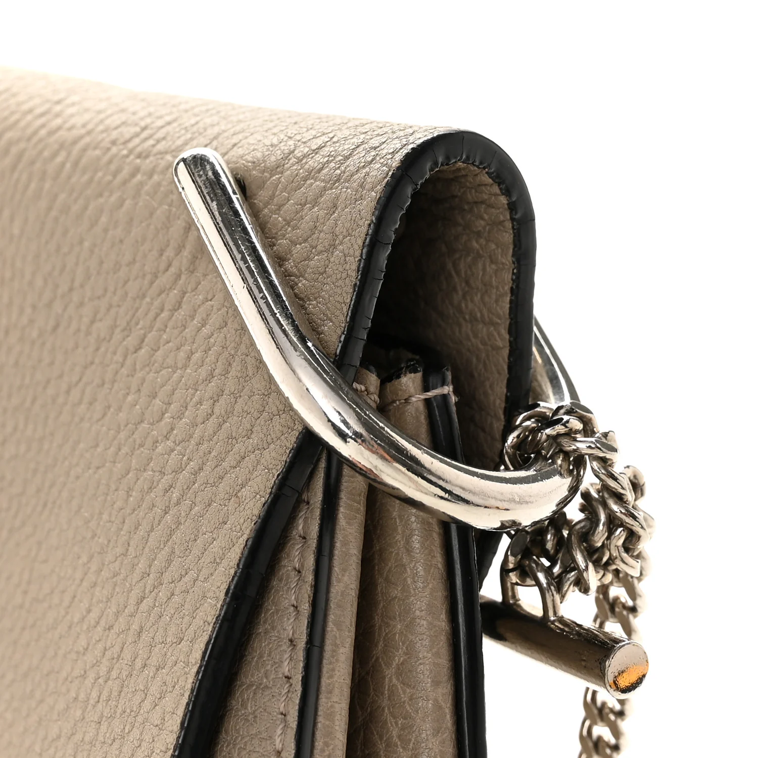 Grained Lambskin Drew Shoulder Bag Motty Grey - Image 13