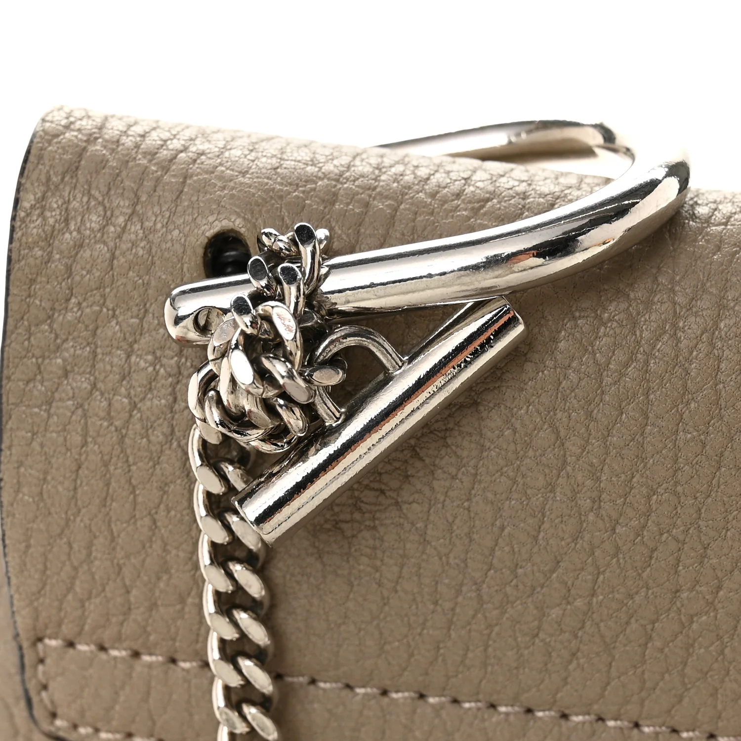 Grained Lambskin Drew Shoulder Bag Motty Grey - Image 14