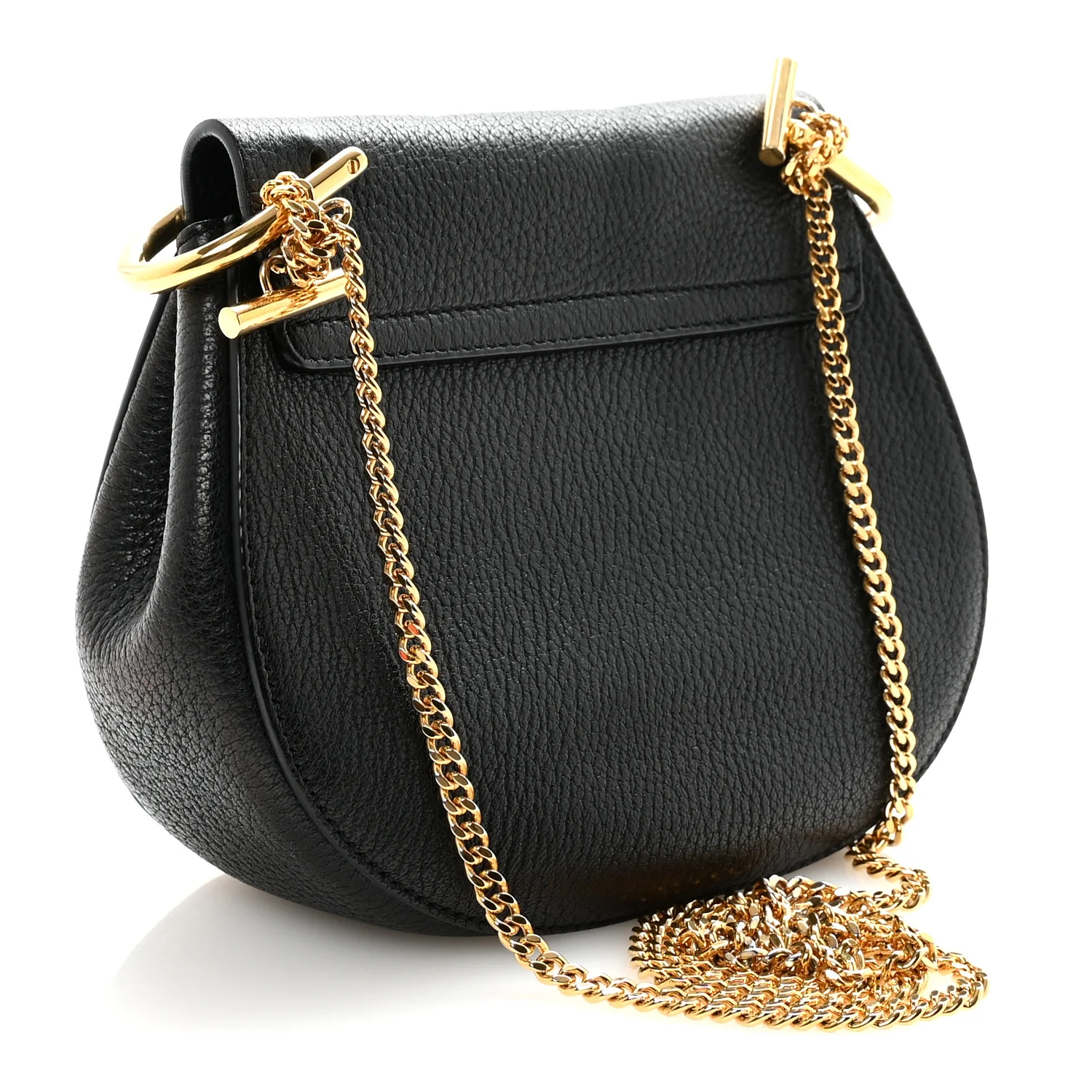Grained Lambskin Mini Drew Shoulder Bag Black - Image 3