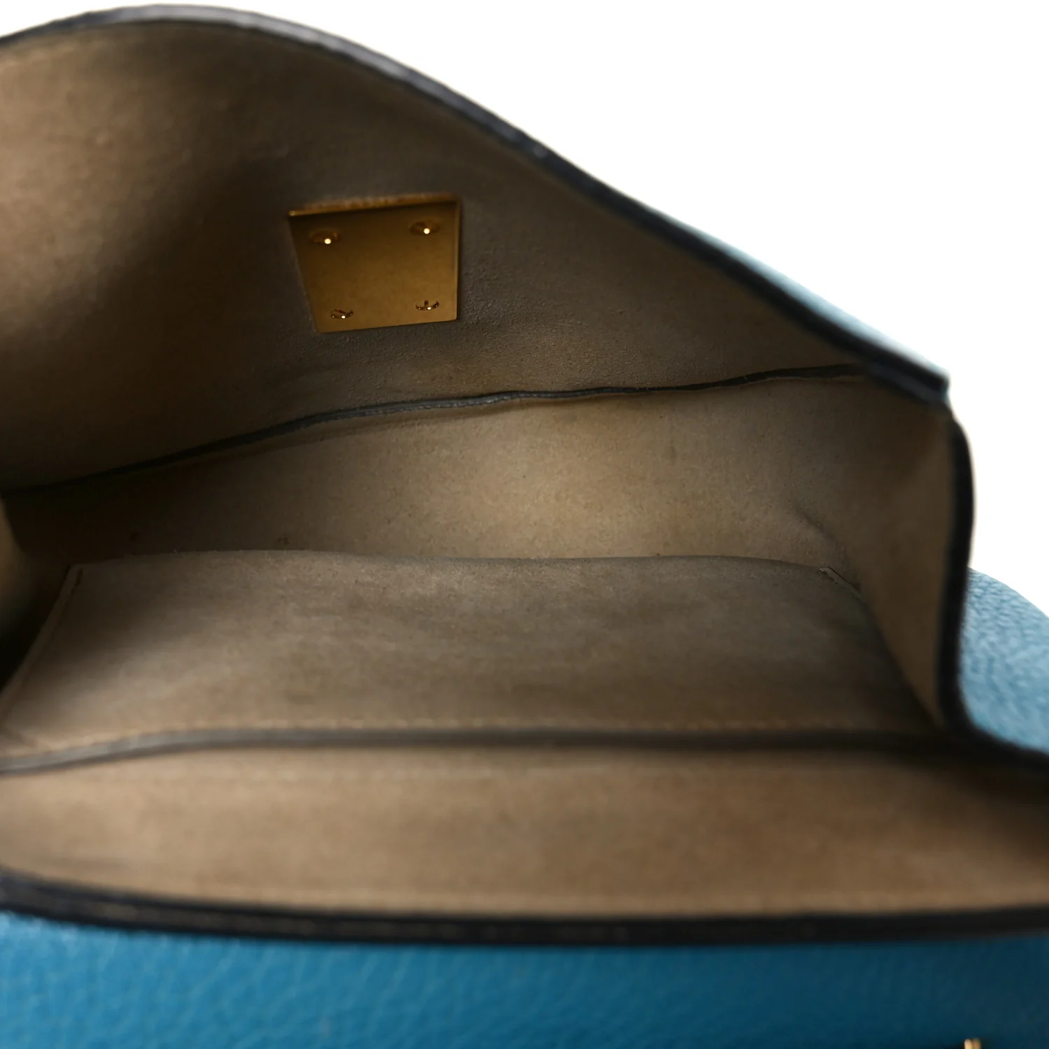 Grained Lambskin Mini Drew Shoulder Bag Sky Blue - Image 5
