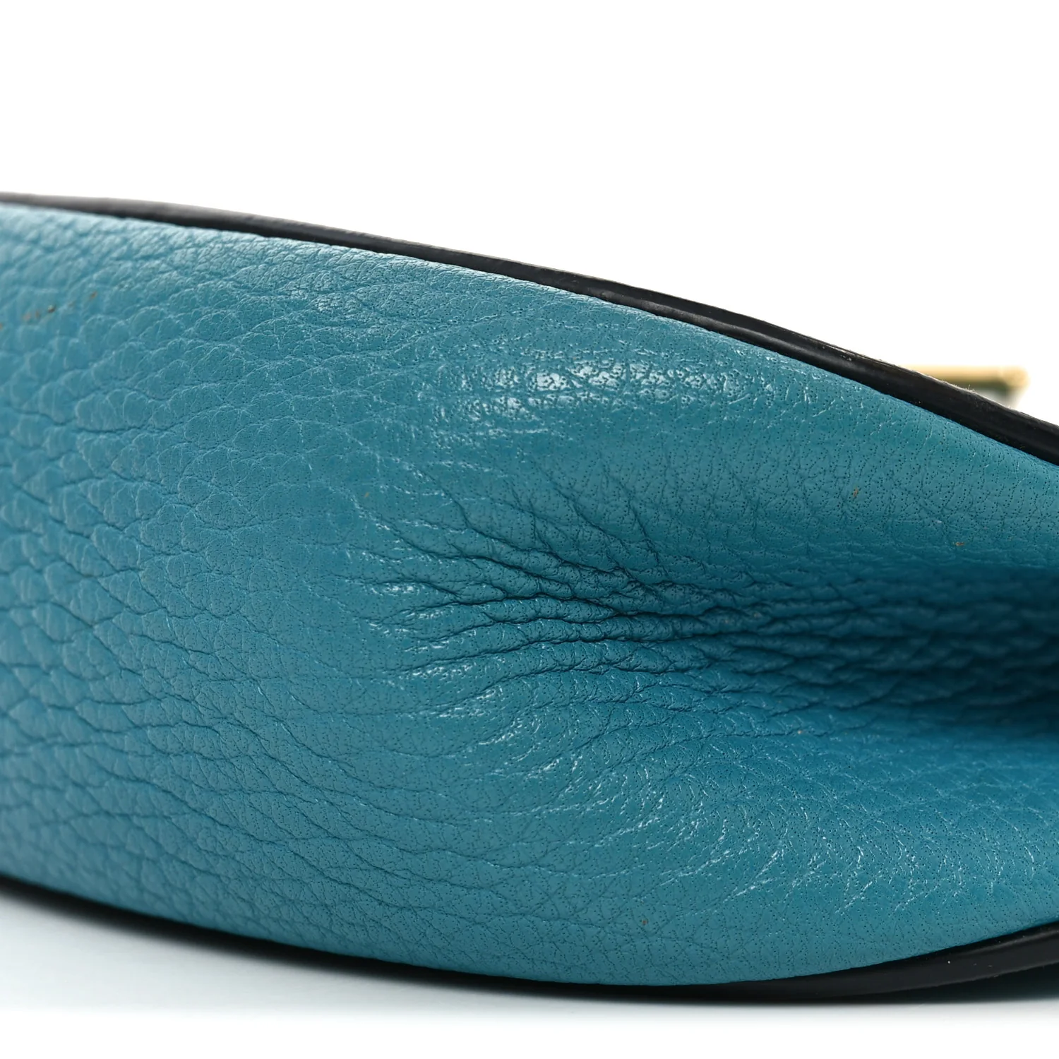 Grained Lambskin Mini Drew Shoulder Bag Sky Blue - Image 9