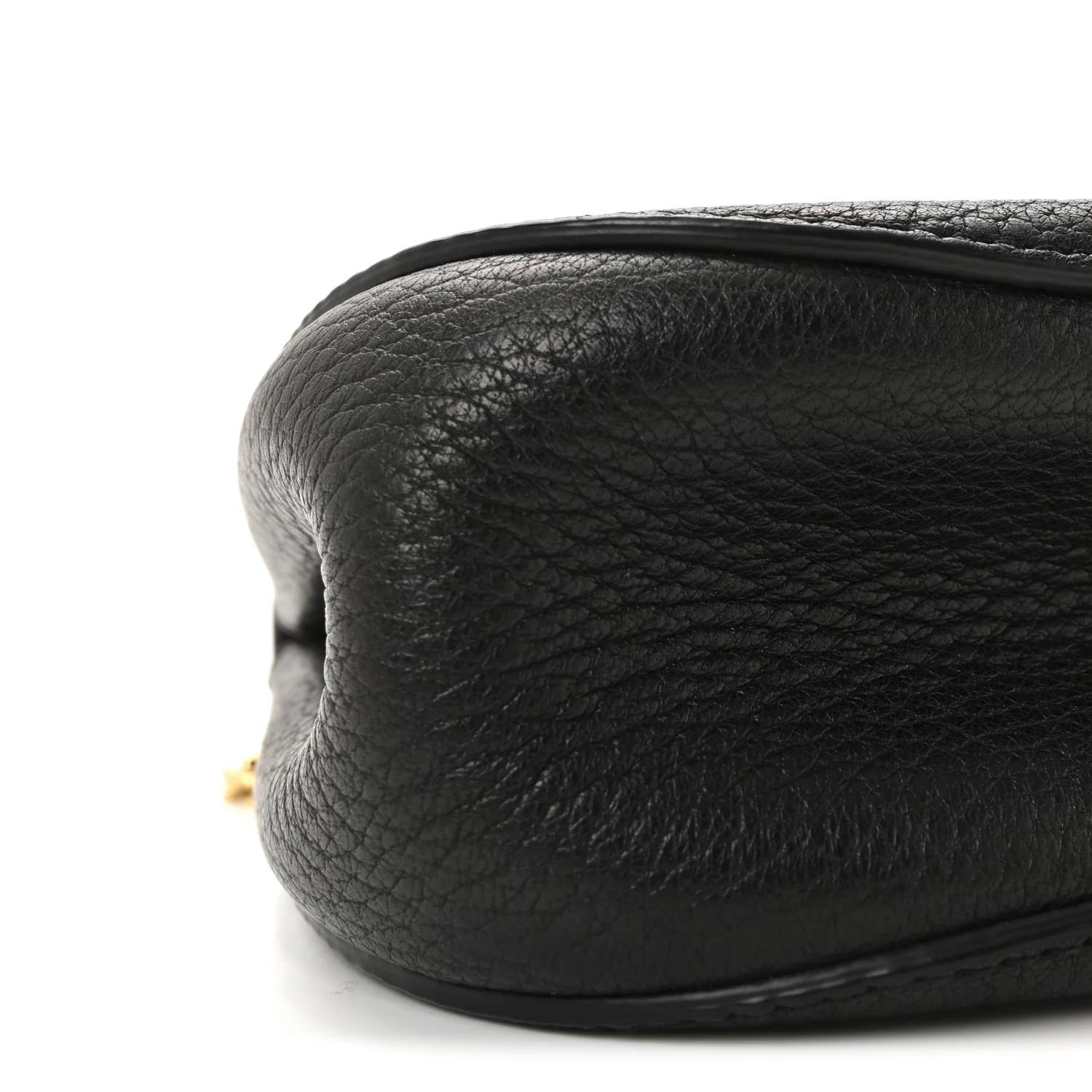 Grained Lambskin Nano Drew Shoulder Bag Black - Image 7