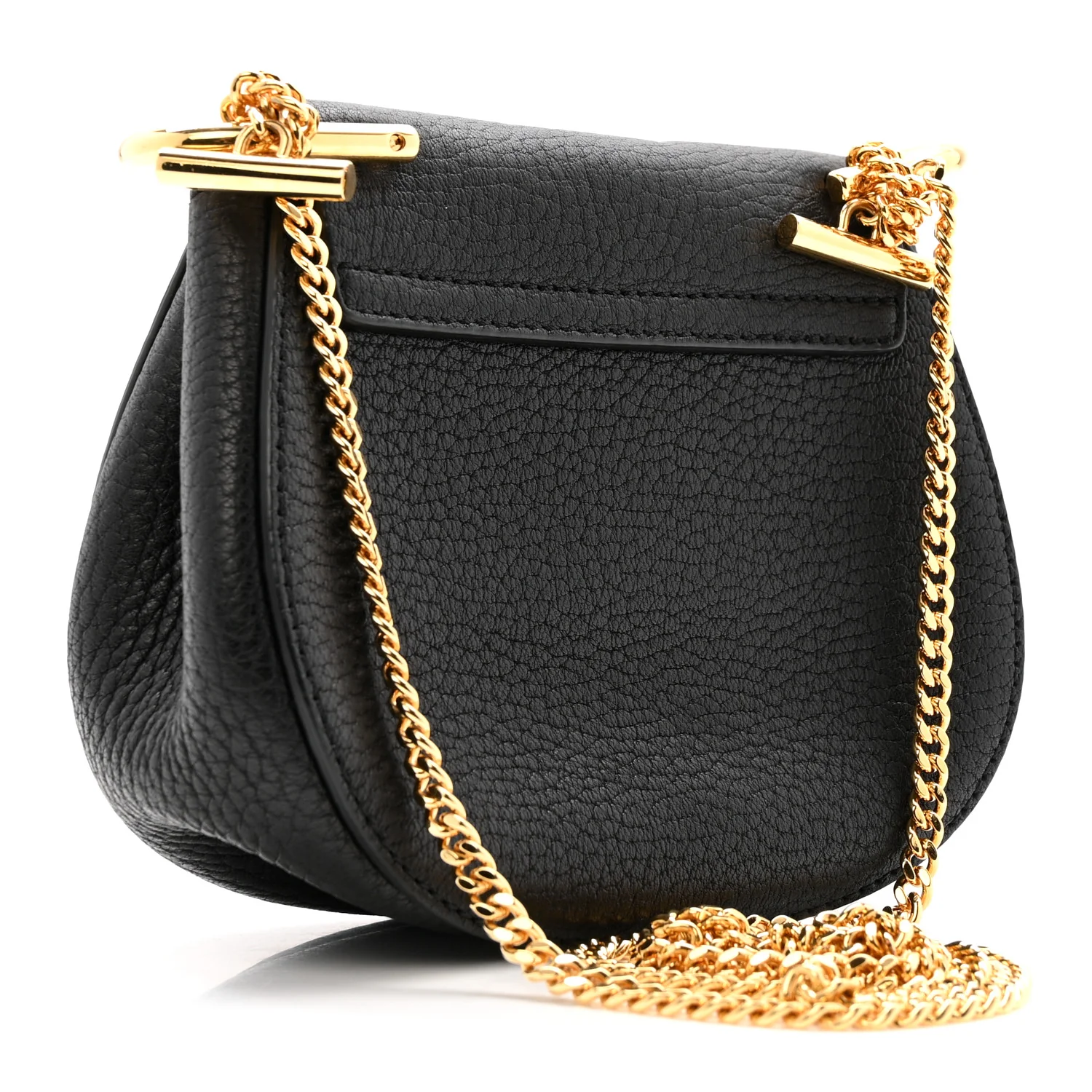 Grained Lambskin Nano Drew Shoulder Bag Black - Image 3