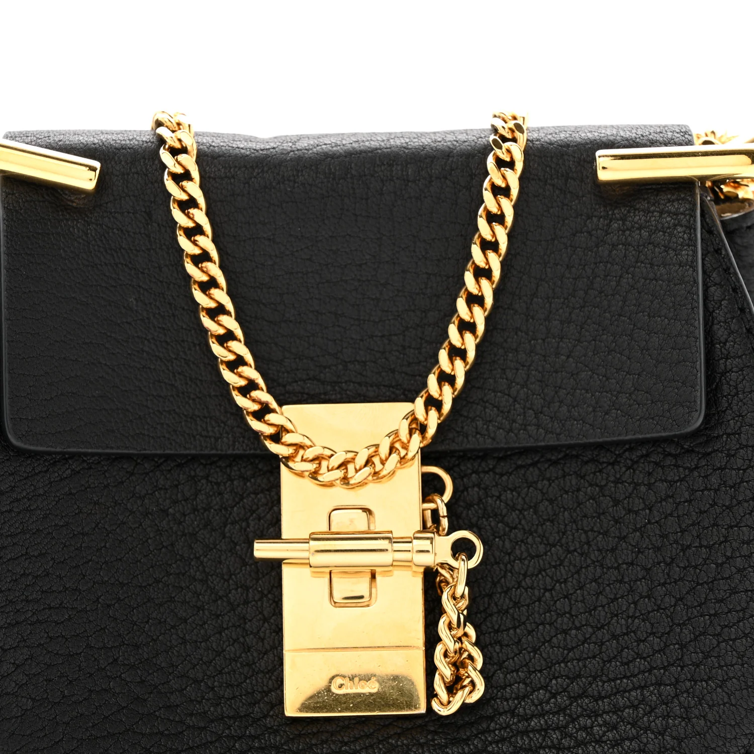 Grained Lambskin Nano Drew Shoulder Bag Black - Image 7