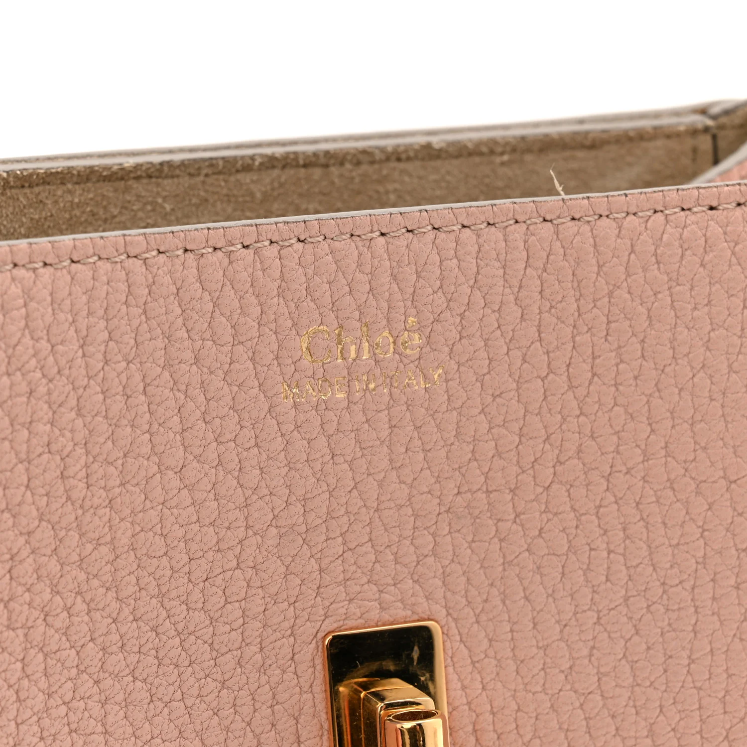 Grained Lambskin Nano Drew Shoulder Bag Cement Pink - Image 6